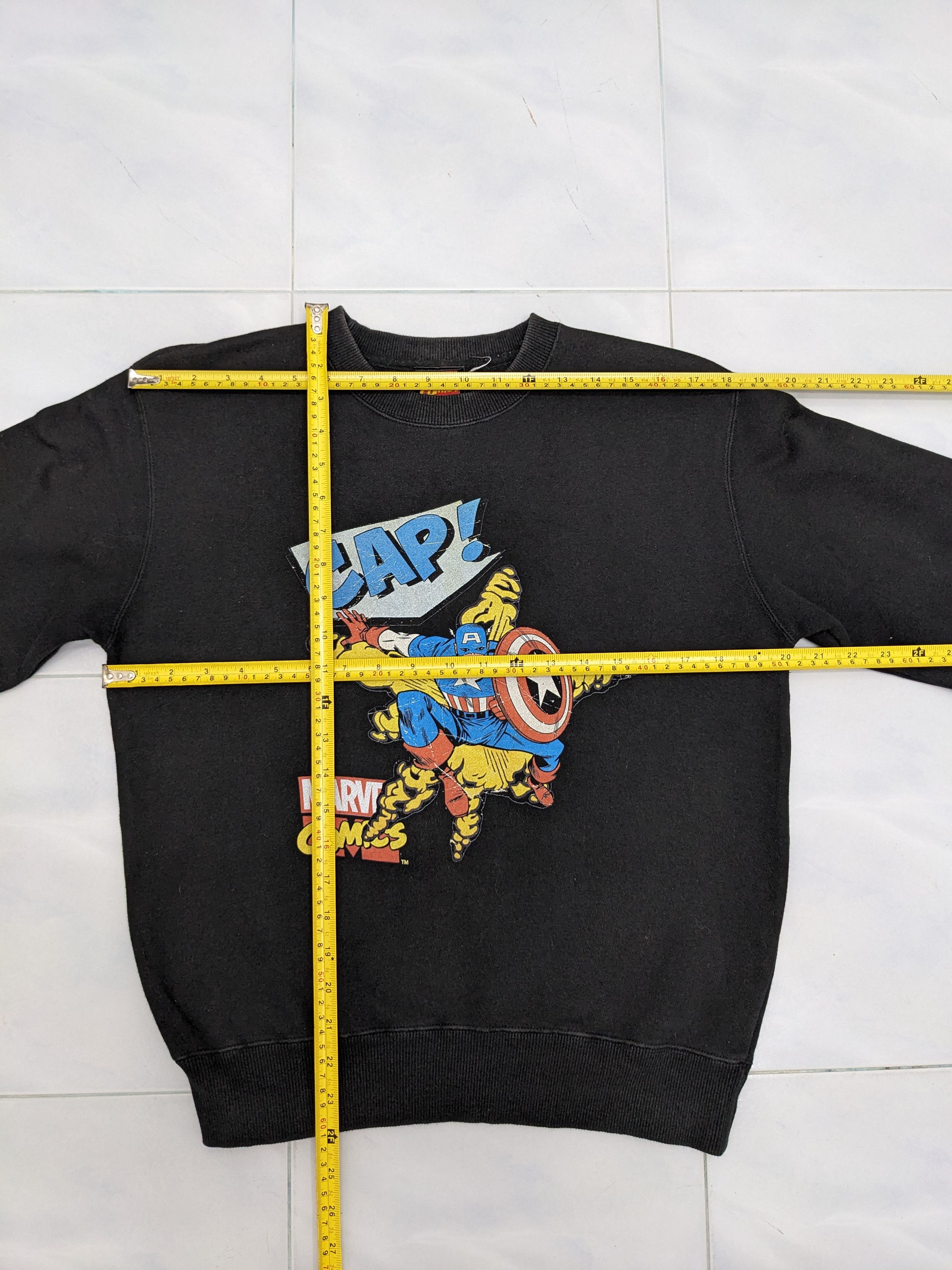Marvel Comics Marvel Comics CAP! Captain America Black Crewneck Sweatshirt Size US M / EU 48-50 / 2 - 7 Thumbnail