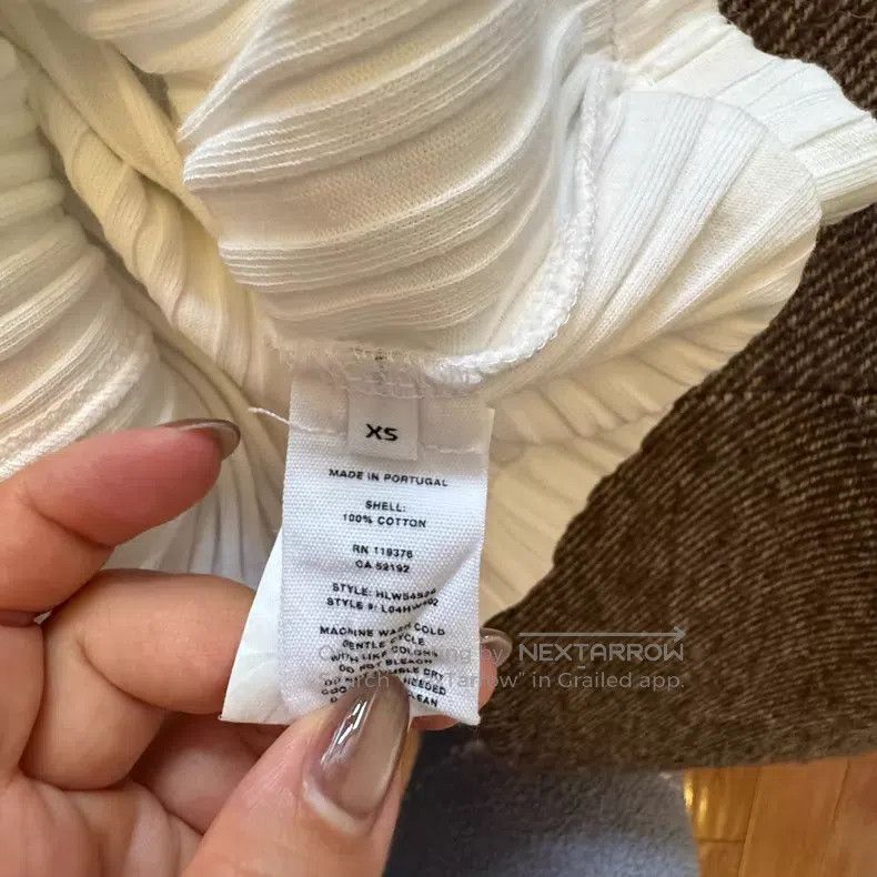Helmut Lang Helmut Lang Short Sleeve Knit Top, Beige, With Shoulder Ti Size XS / US 0-2 / IT 36-38 - 4 Thumbnail