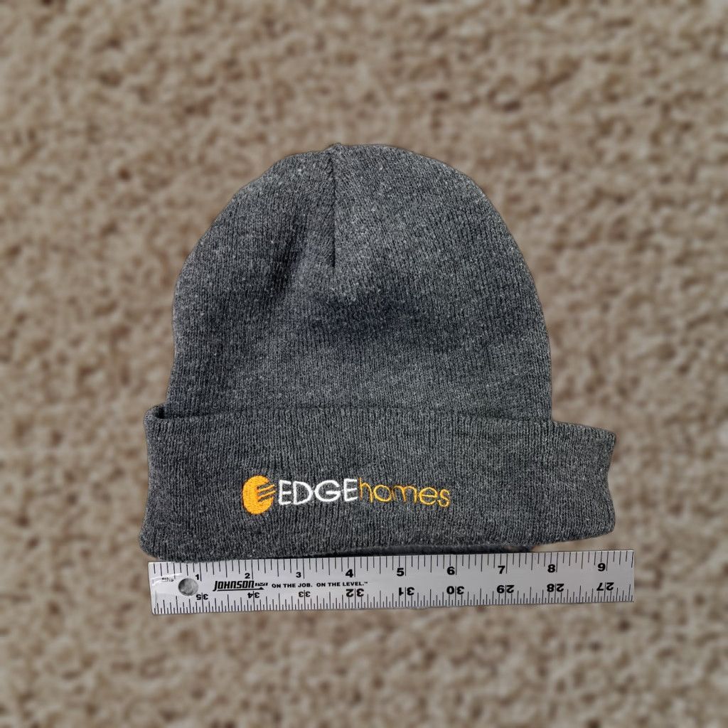 Port & Company EDGEhomes Beanie Toque Adult One Size Gray Knit 100% Acrylic House Builder Size ONE SIZE - 1 Thumbnail