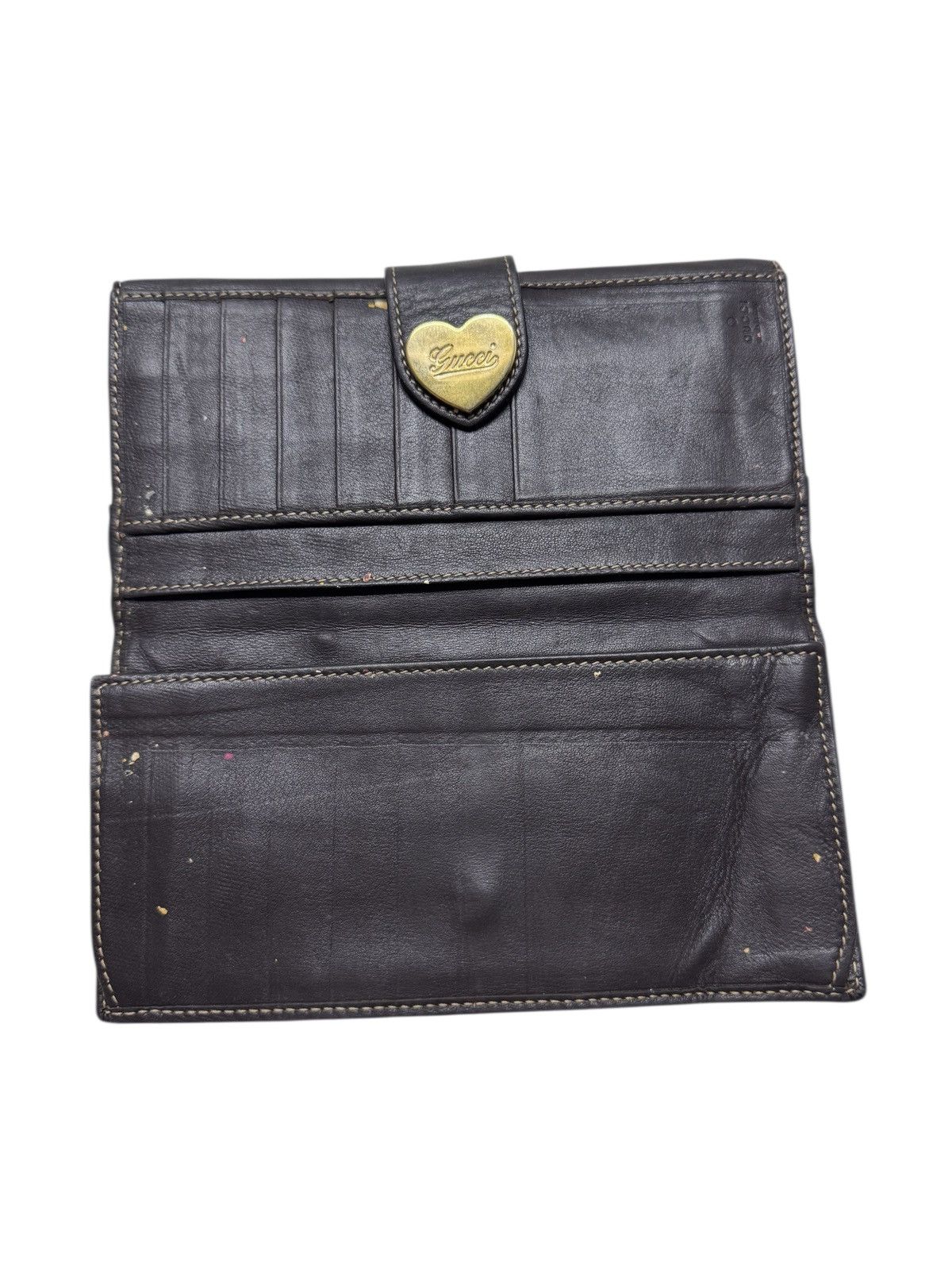 Gucci 🔥GUCCI GG HEART LEATHER LONG WALLET Size ONE SIZE - 6 Thumbnail