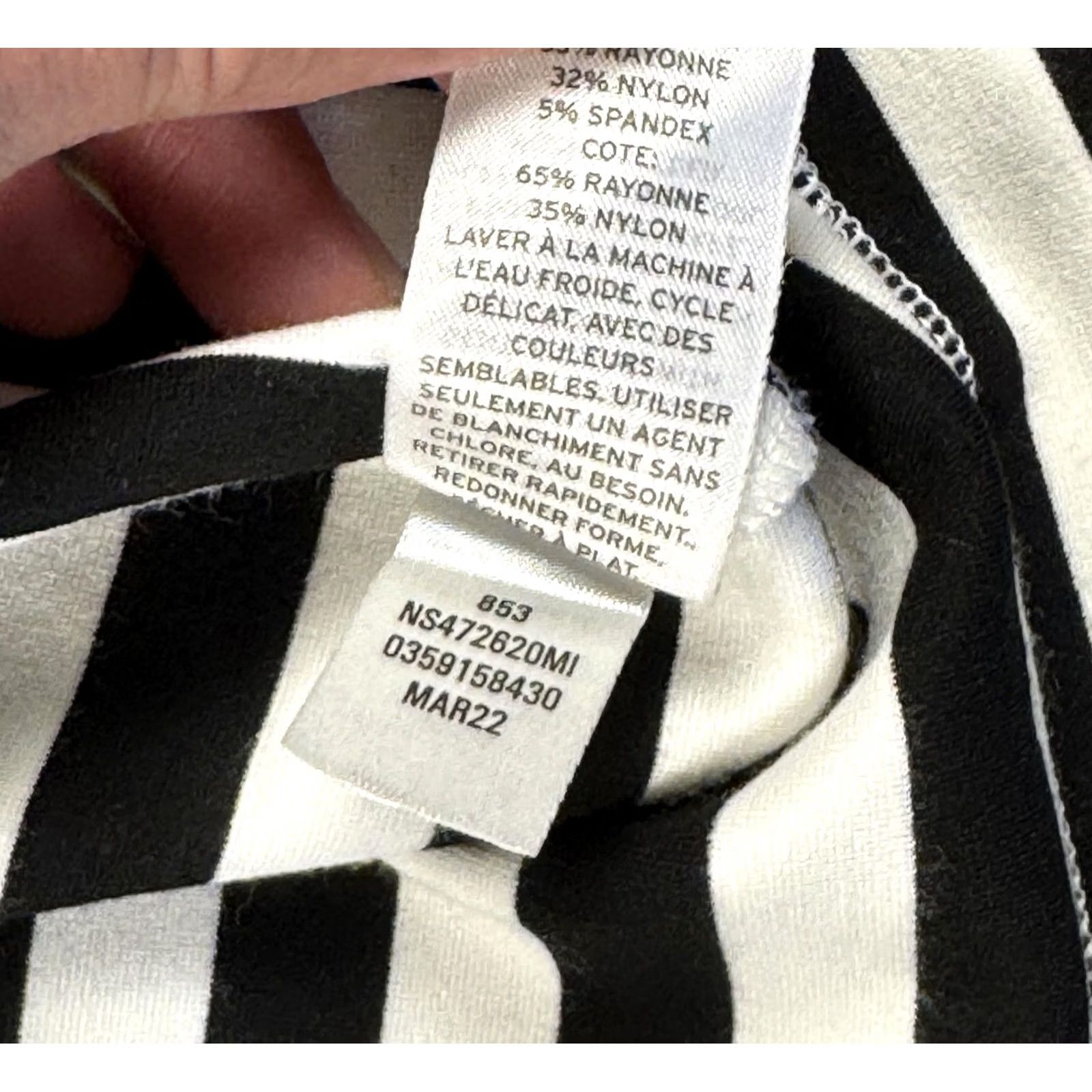 Nordstrom Nordstrom Shirt Dress Womens XS Striped Short Sleeve Stretch Casual Size XS / US 0-2 / IT 36-38 - 4 Thumbnail