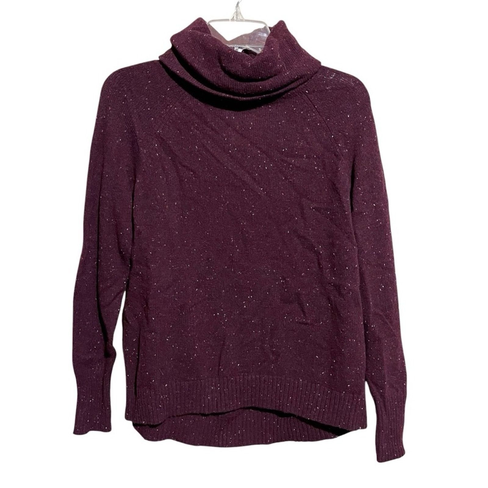 Other C & C California Sz Large Speckled Purple Turtleneck Sweater Size L / US 10 / IT 46 - 1 Thumbnail