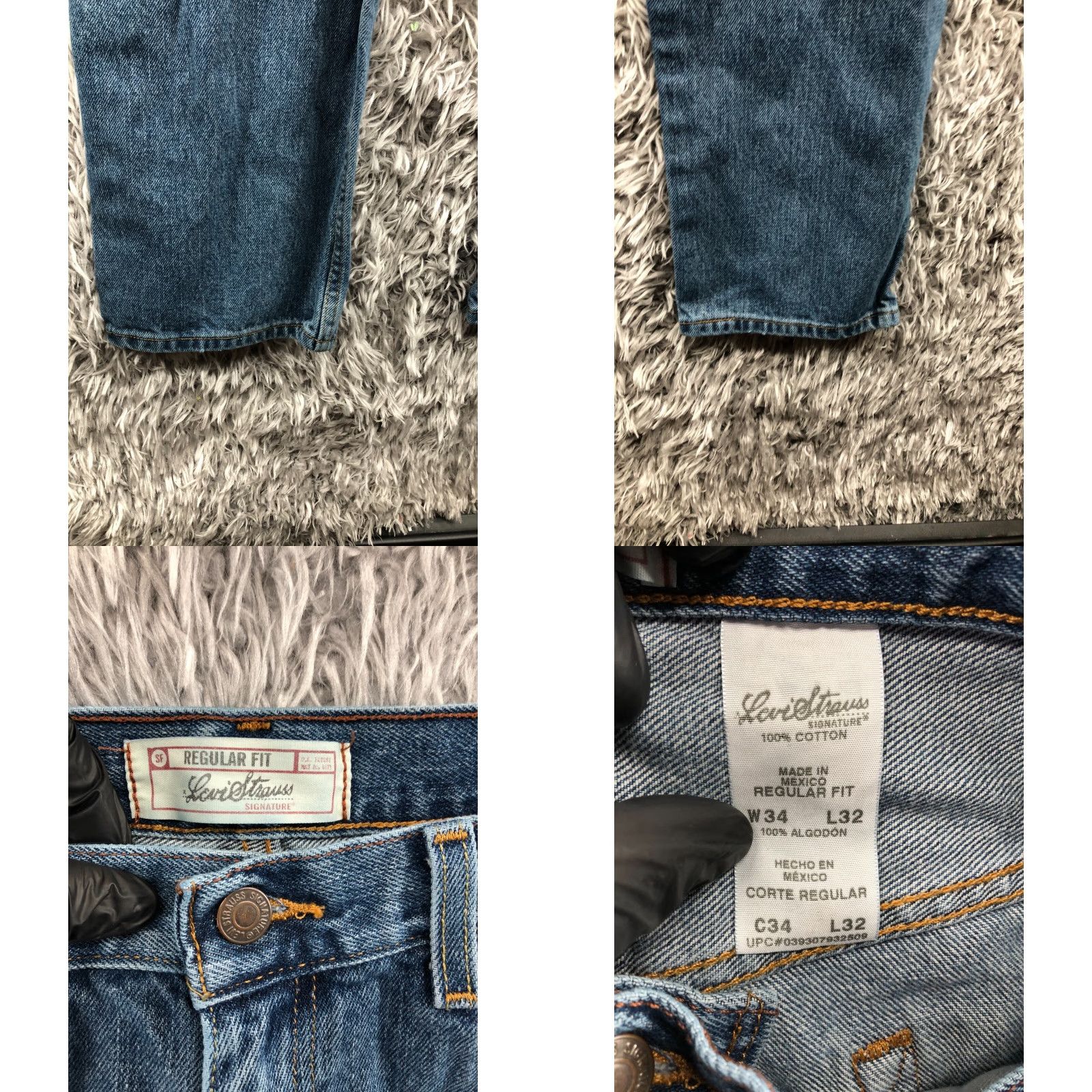 Levi's Levi's Regular Straight Jeans 34x32 Mens Blue Medium Wash 5-Pocket Denim Cotton Blend Mid Rise 34 in Inseam Vintage No Size US 34 / EU 50 - 8 Thumbnail