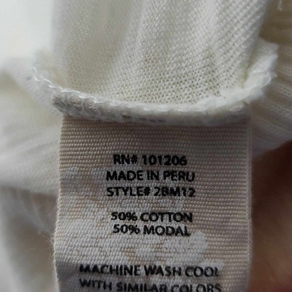 Soft Surroundings Soft Surroundings long sleeve ribbed trim white blouse sz S Size S / US 4 / IT 40 - 7 Thumbnail