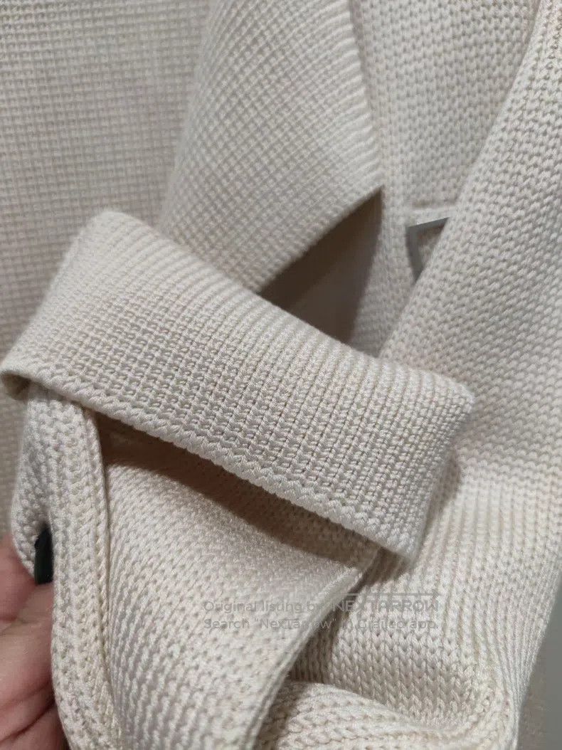 Hermes Hermes Knitted cardigan beige Size L / US 10 / IT 46 - 6 Thumbnail