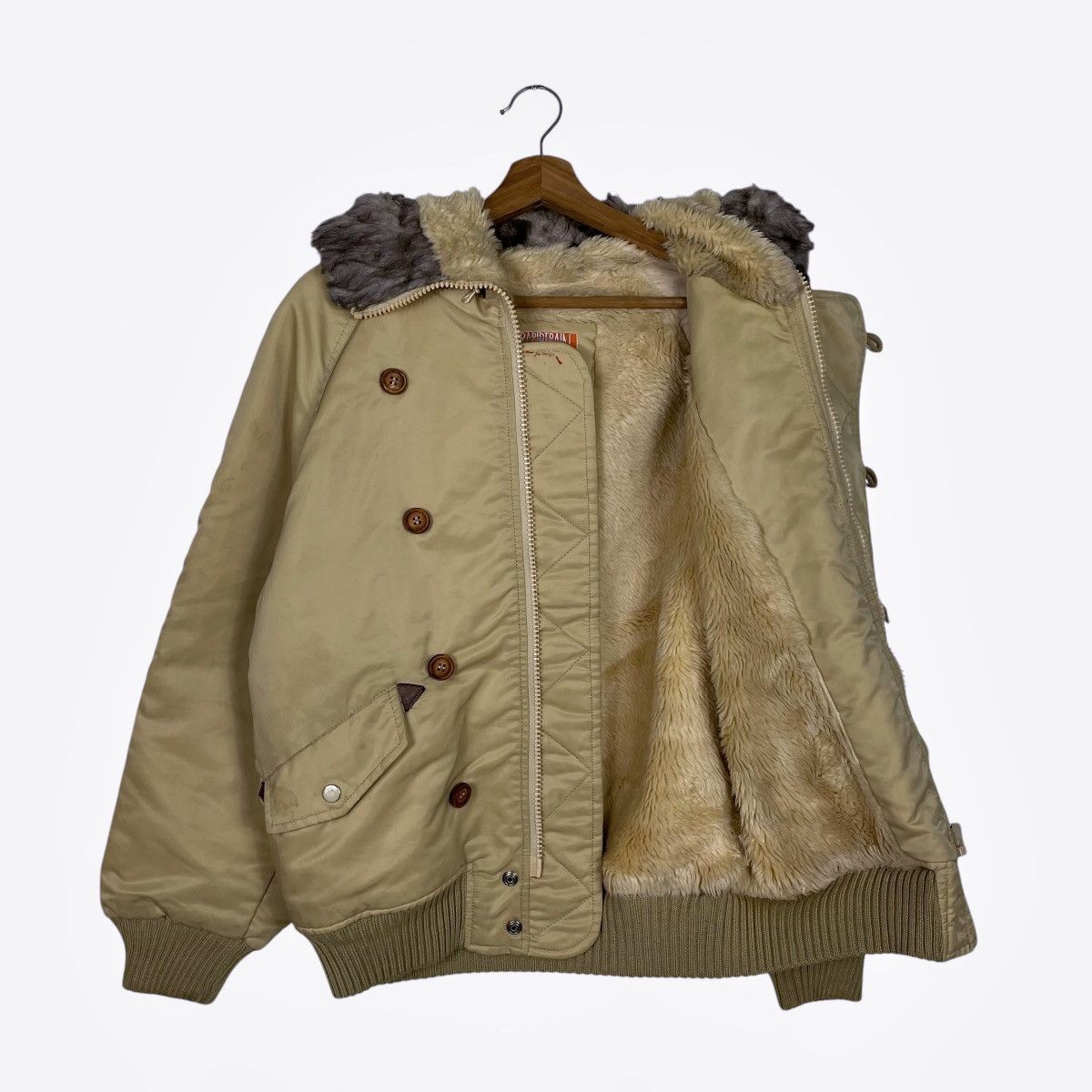 Wrangler Vintage 80s Wrangler Rapid Train N2B Sherpa Lined Jacket Size US M / EU 48-50 / 2 - 10 Thumbnail
