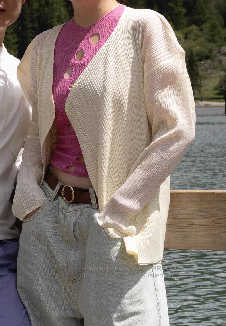 Issey Miyake Issey Miyake Square Shoulder Cardigan Coat Size XL / US 12-14 / IT 48-50 - 2 Thumbnail