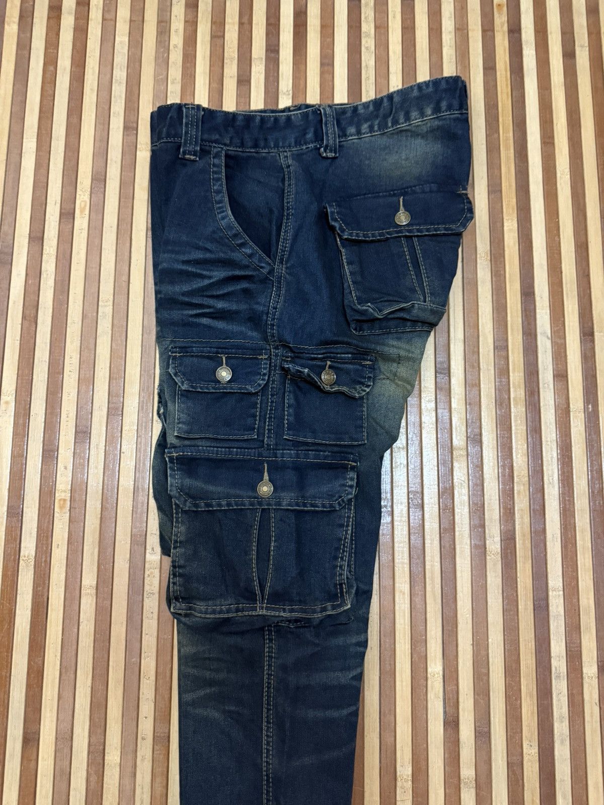 Japanese Brand Vintage The F&S Jeans Denim Cargo Pants 9 Bush Pocket W31X32 Size US 31 - 13 Thumbnail