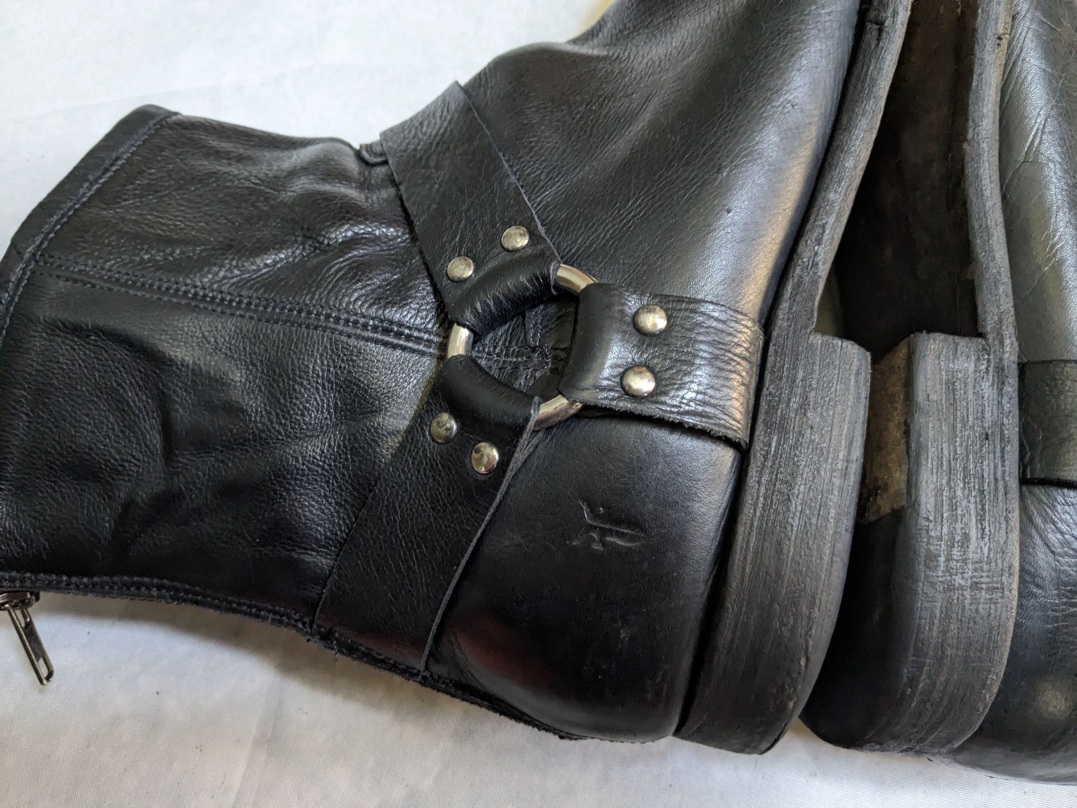 Frye Frye Harness Boots Black 13 D Leather Buckle Size US 13 / EU 46 - 10 Thumbnail