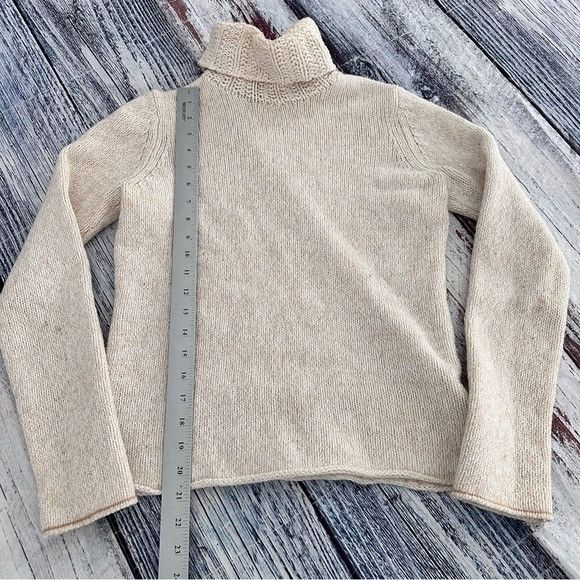 Gap Vintage 2006 GAP Women's Oatmeal Beige Turtleneck Sweater | Size S / US 4 / IT 40 - 8 Thumbnail