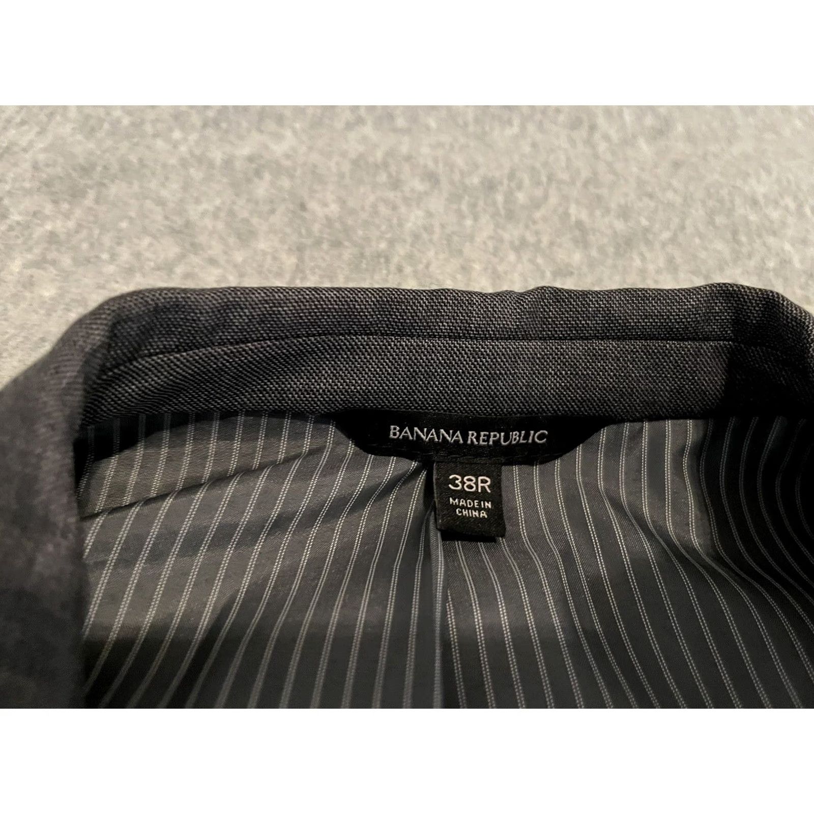 Banana Republic Banana Republic Blazer Jacket Mens 38R Slim Fit Gray Wool Blazer Jacket Size 38R - 6 Thumbnail