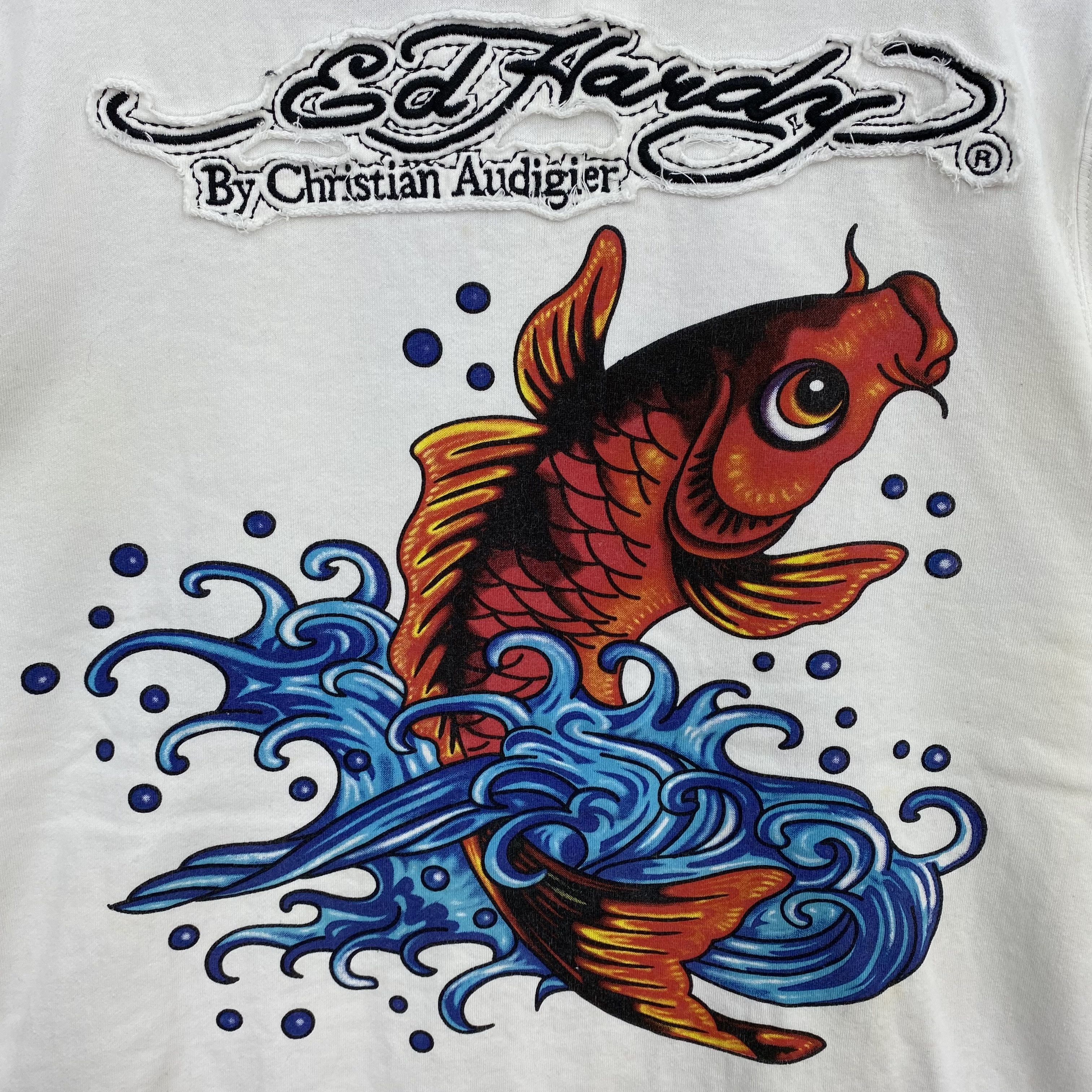 Ed Hardy Ed Hardy By Christian Audigier Track Jacket Koi Fish Tattoo Size US XXL / EU 58 / 5 - 6 Thumbnail