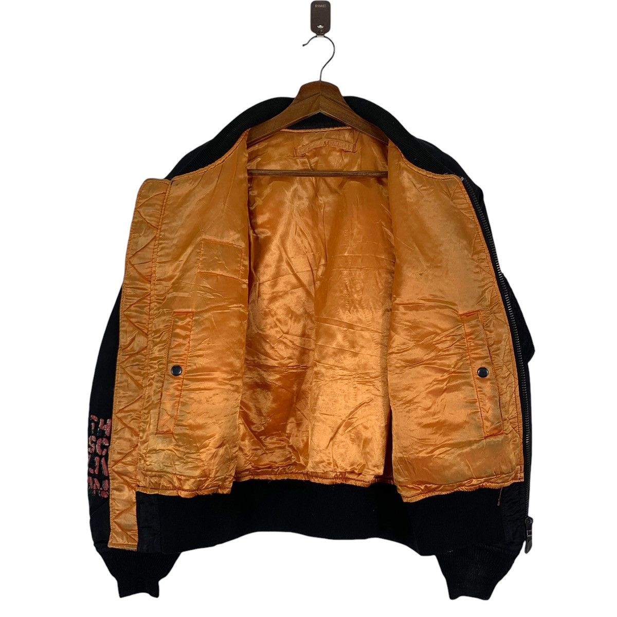 Hiroshi Fujiwara VINTAGE 90s THE SCUM LIVES ON ROCK BAND BOMBER ZIPPER JACKET Size US L / EU 52-54 / 3 - 8 Thumbnail