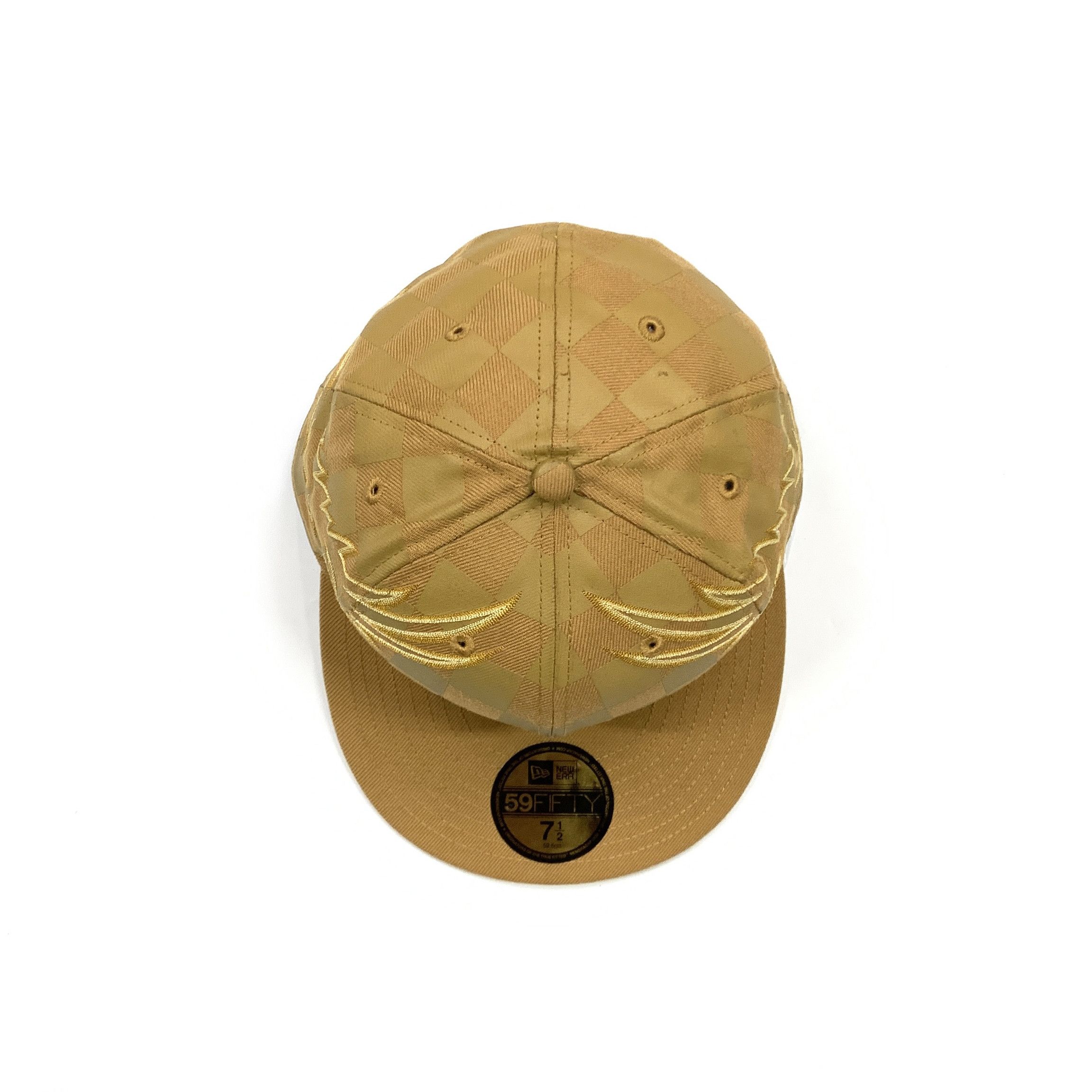 Number (N)ine 2009 Angel Wings Embroidered Fitted Hat (Khaki) Size ONE SIZE - 3 Thumbnail