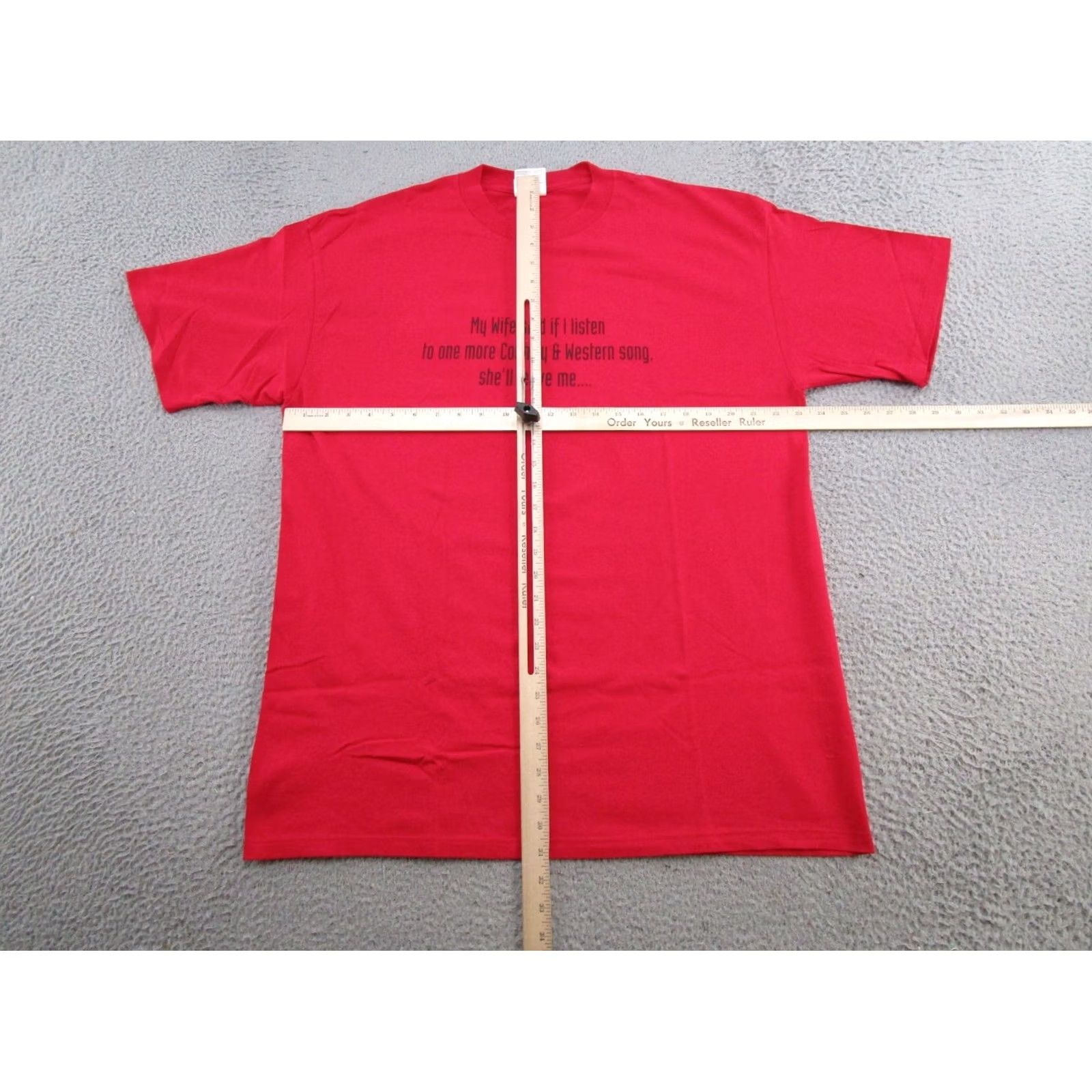 Wrangler VINTAGE Wrangler Shirt XL Red Funny 1990s 1996 Wife Said One More Country Song Leave Me Mens T-Shirt Size US XL / EU 56 / 4 - 4 Thumbnail