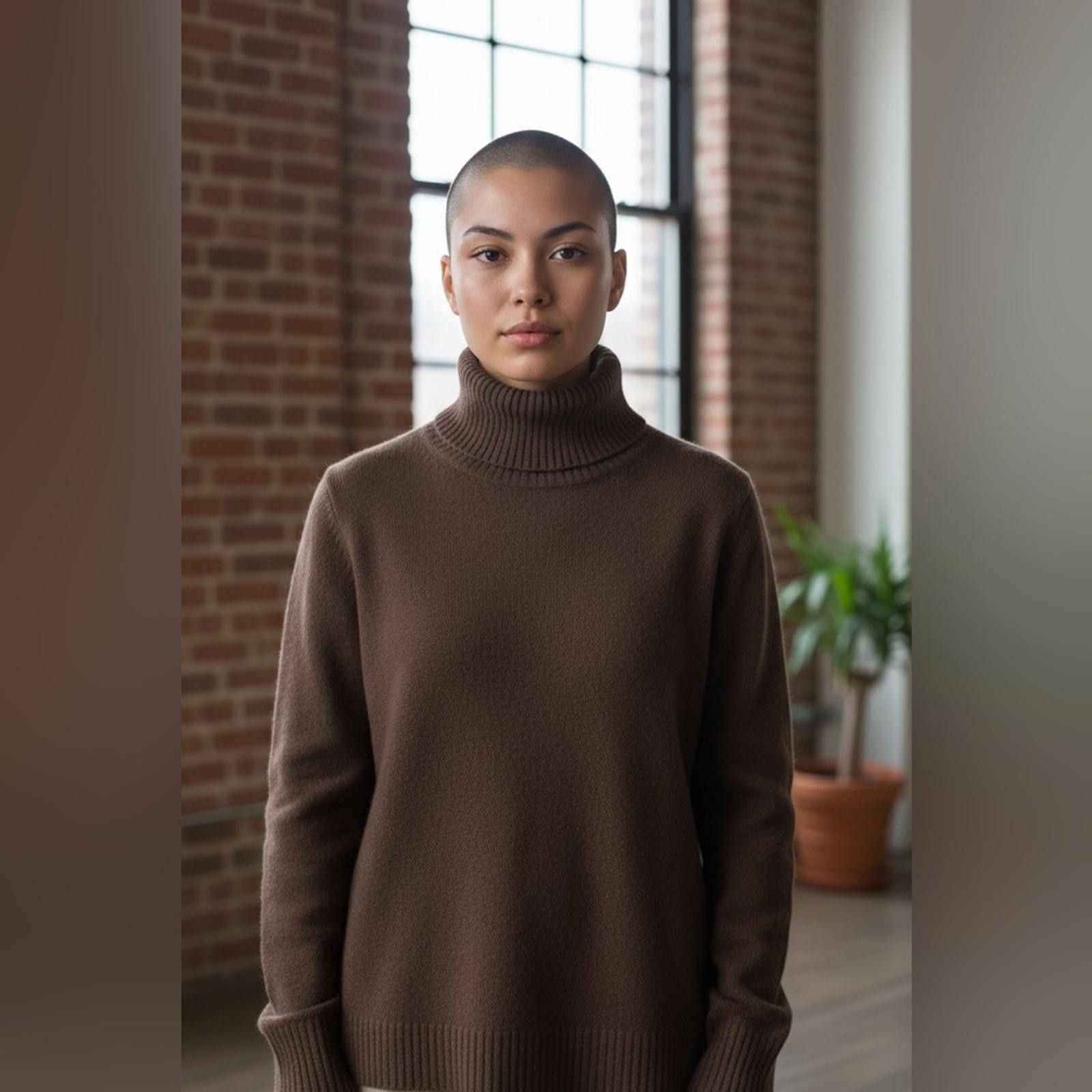 Michael Stars Michael Stars 100% Cashmere Turtleneck Sweater Size S / US 4 / IT 40 - 2 Thumbnail