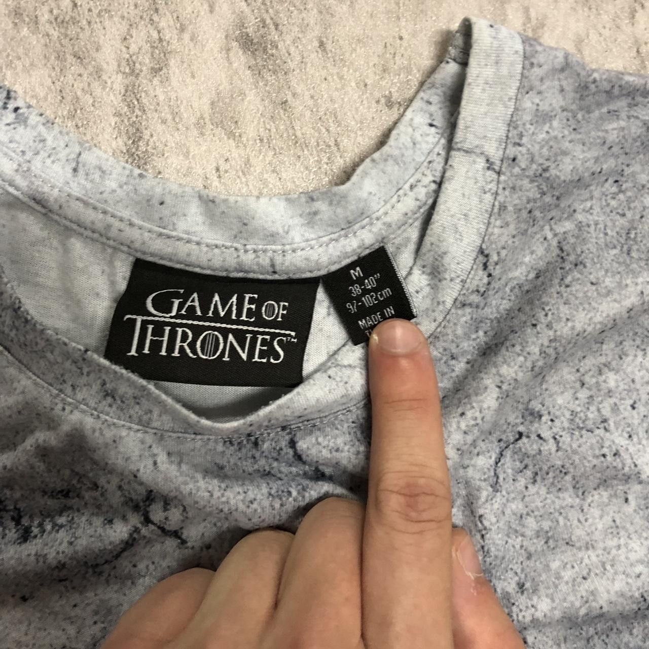Other Grey and black Game of Thrones tie dye cotton t-shirt #GOT Size US M / EU 48-50 / 2 - 3 Thumbnail