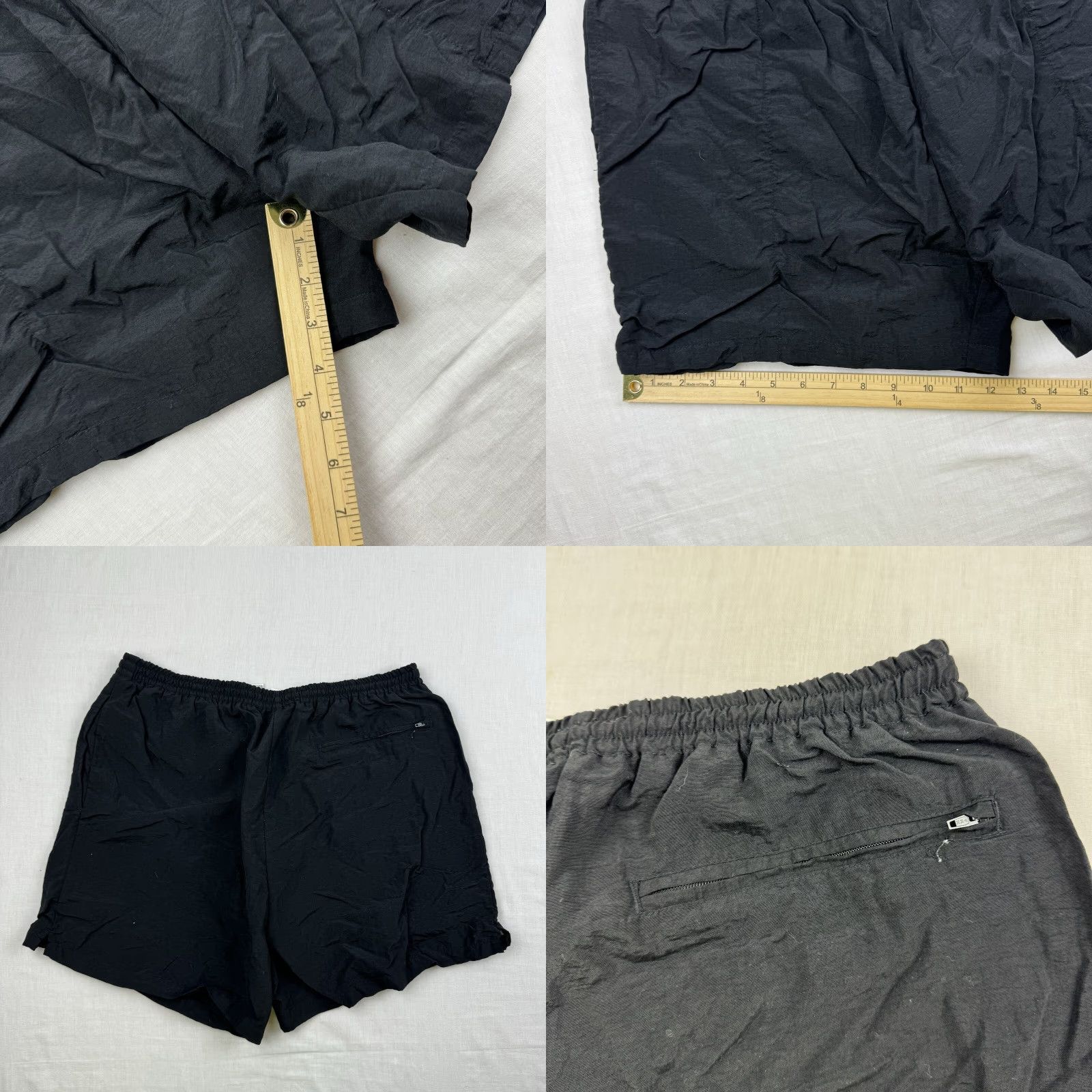 Wilson VINTAGE Wilson Swim Trunks Adult XL Black Classic Ocean Beach Shorts 90s Y2K Size US 36 / EU 52 - 8 Thumbnail