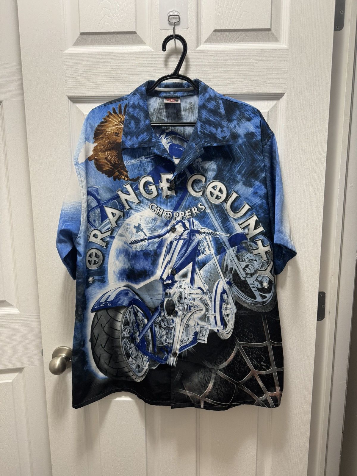 West Coast Choppers Orange County Choppers 2004 Vintage Button Up Y2k Motorcycle Size US XL / EU 56 / 4 - 1 Thumbnail