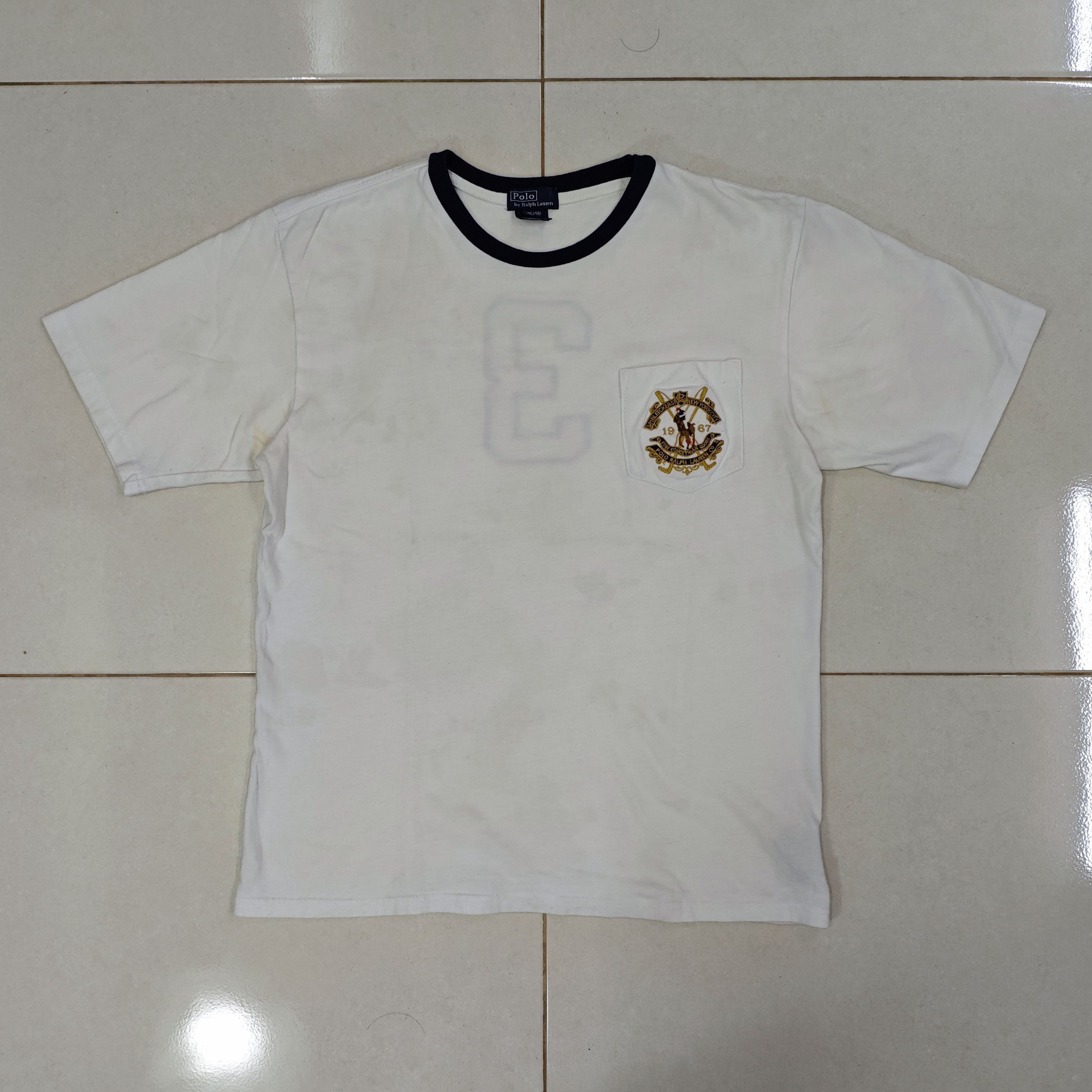 Polo Ralph Lauren POLO by RALPH LAUREN Crest Pocket Embroidered No 3 Tee Size US M / EU 48-50 / 2 - 3 Thumbnail