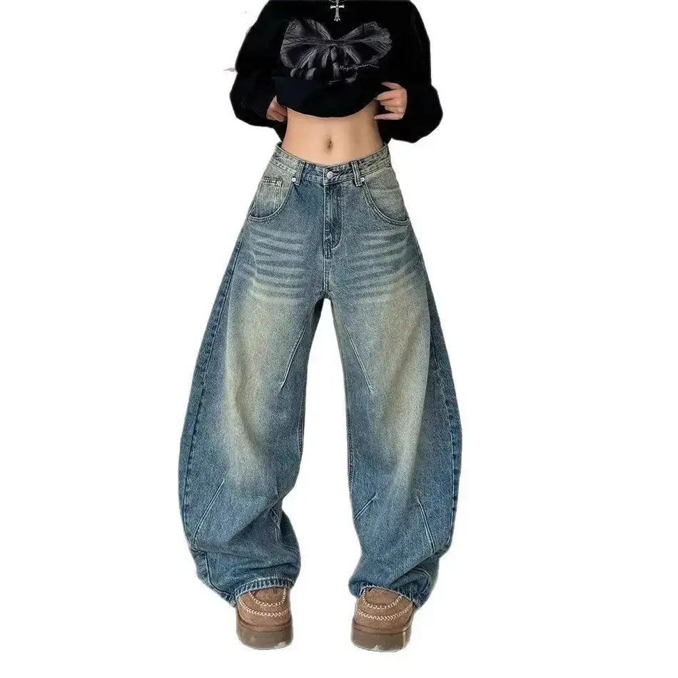 Japanese Brand Retro loose curved knife wide leg jeans Size US 32 / EU 48 - 5 Thumbnail