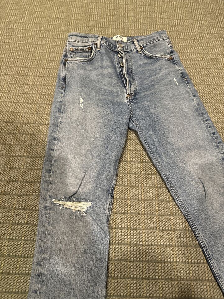 Agolde Agolde distressed high rise jeans light wash Size 26" / US 2 / IT 38 - 6 Thumbnail