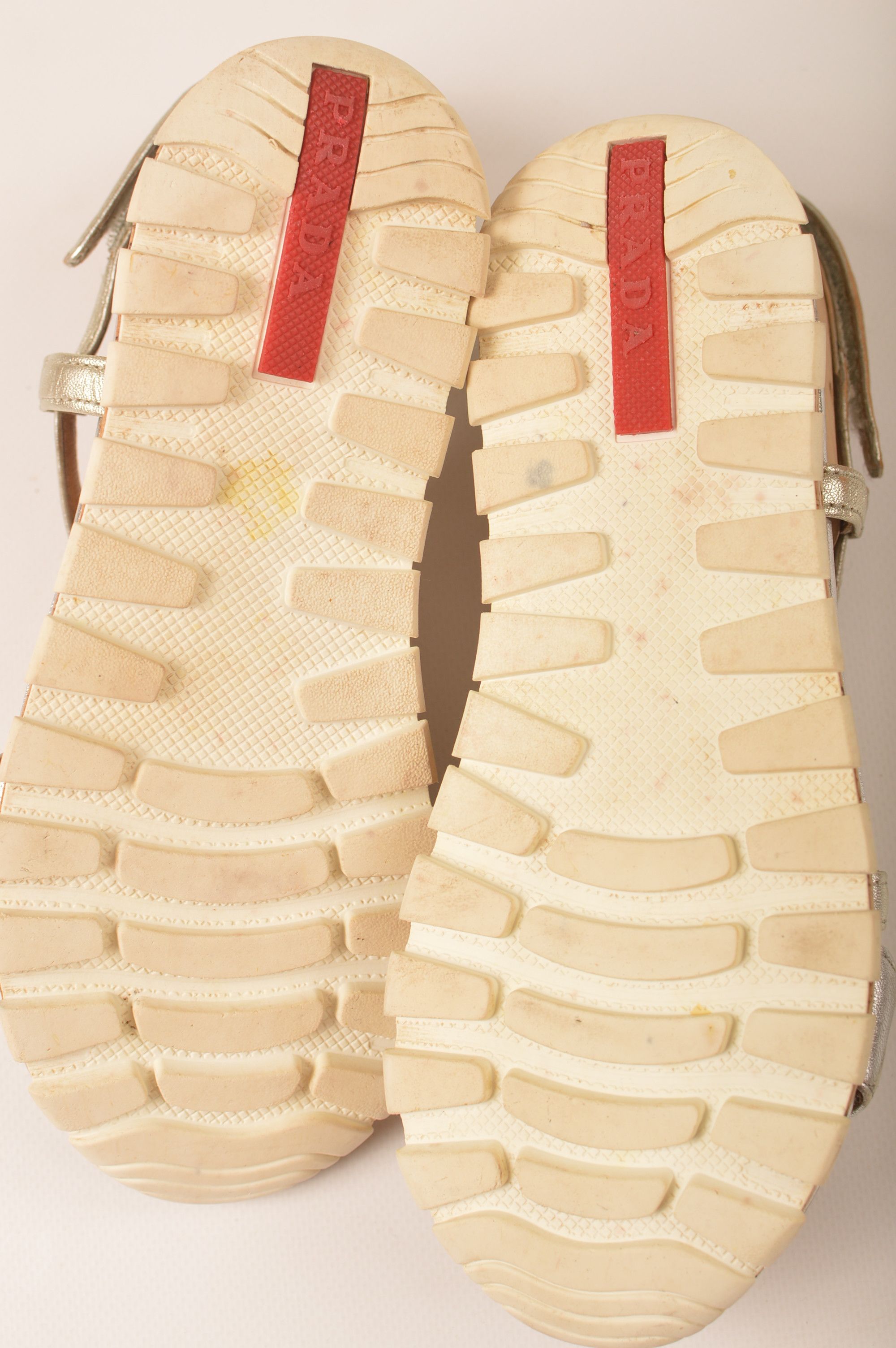Prada × Vintage Prada Vintage Pratform Cork Silver Strappy Sandals Size US 7 / IT 37 - 7 Thumbnail