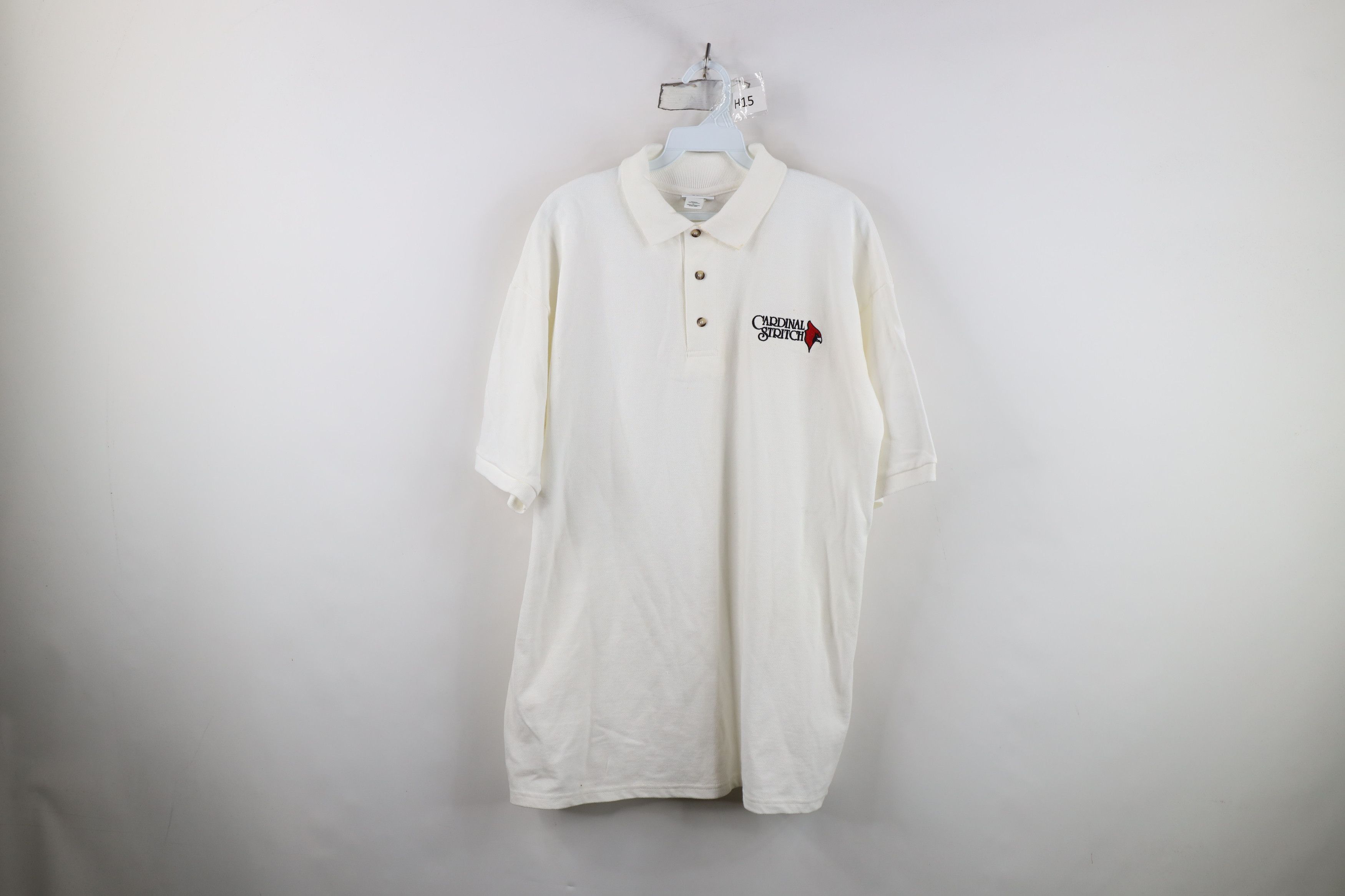 Vintage Vintage 90s Cardinal Football Collared Golf Polo Shirt Size US L / EU 52-54 / 3 - 1 Thumbnail