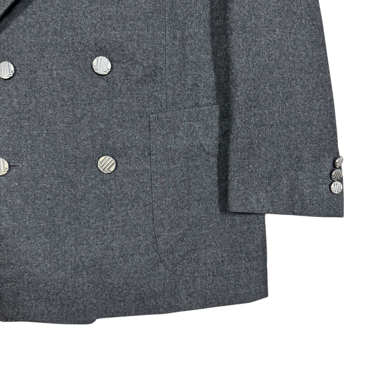 Lanvin Vtg🔥Lanvin Paris Gray Double Breasted Lana Wool Jacket Size 36R - 11 Thumbnail