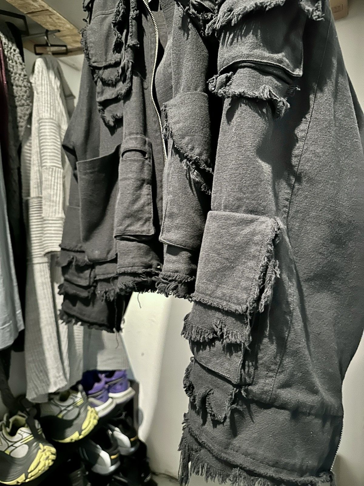 Natasha Zinko Natasha Zinko Distressed Hemp-Cotton Cargo Jacket Size US M / EU 48-50 / 2 - 4 Thumbnail