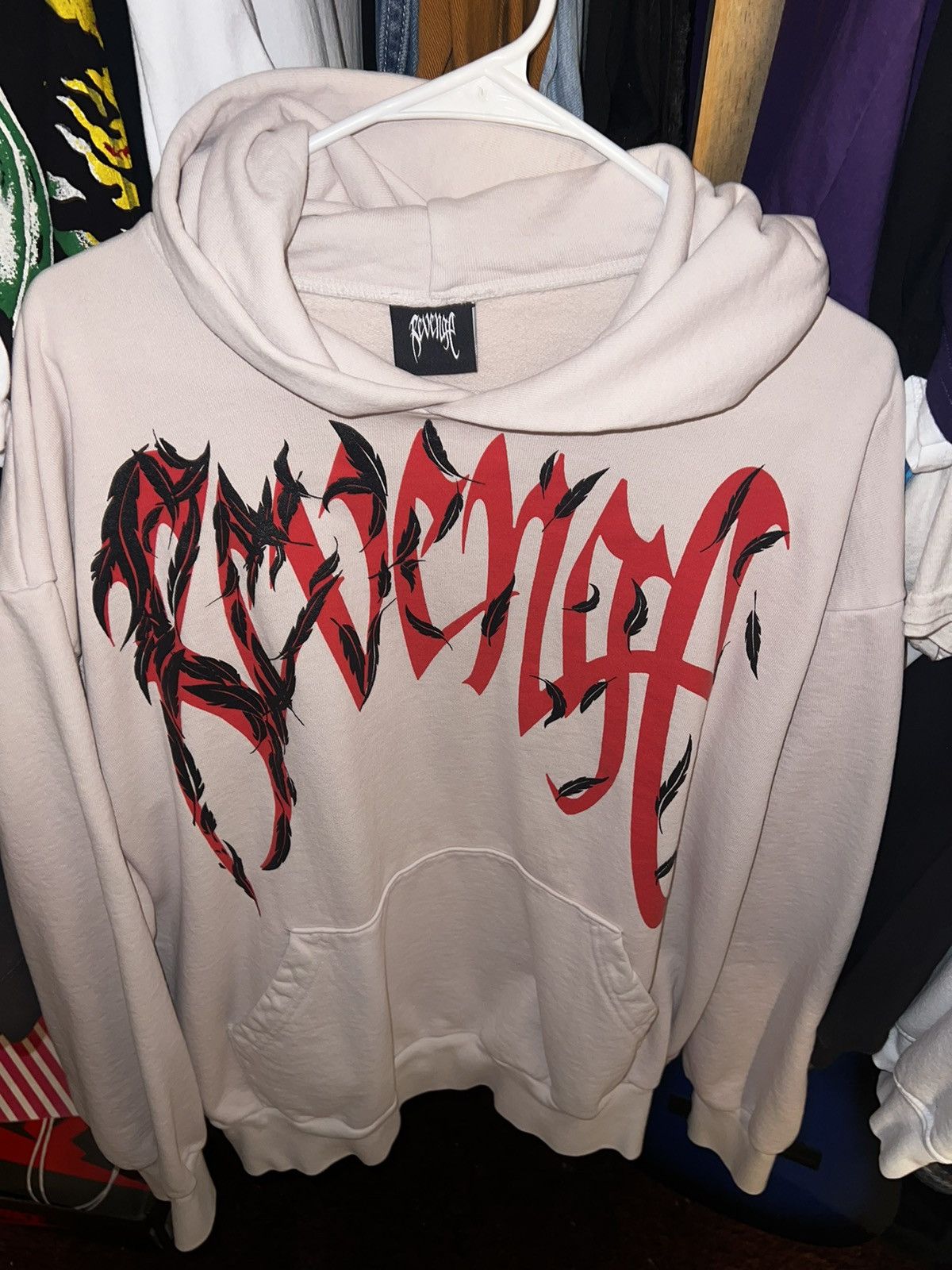 image of Juice Wrld X Revenge Hoodie in White, Men's (Size XL)