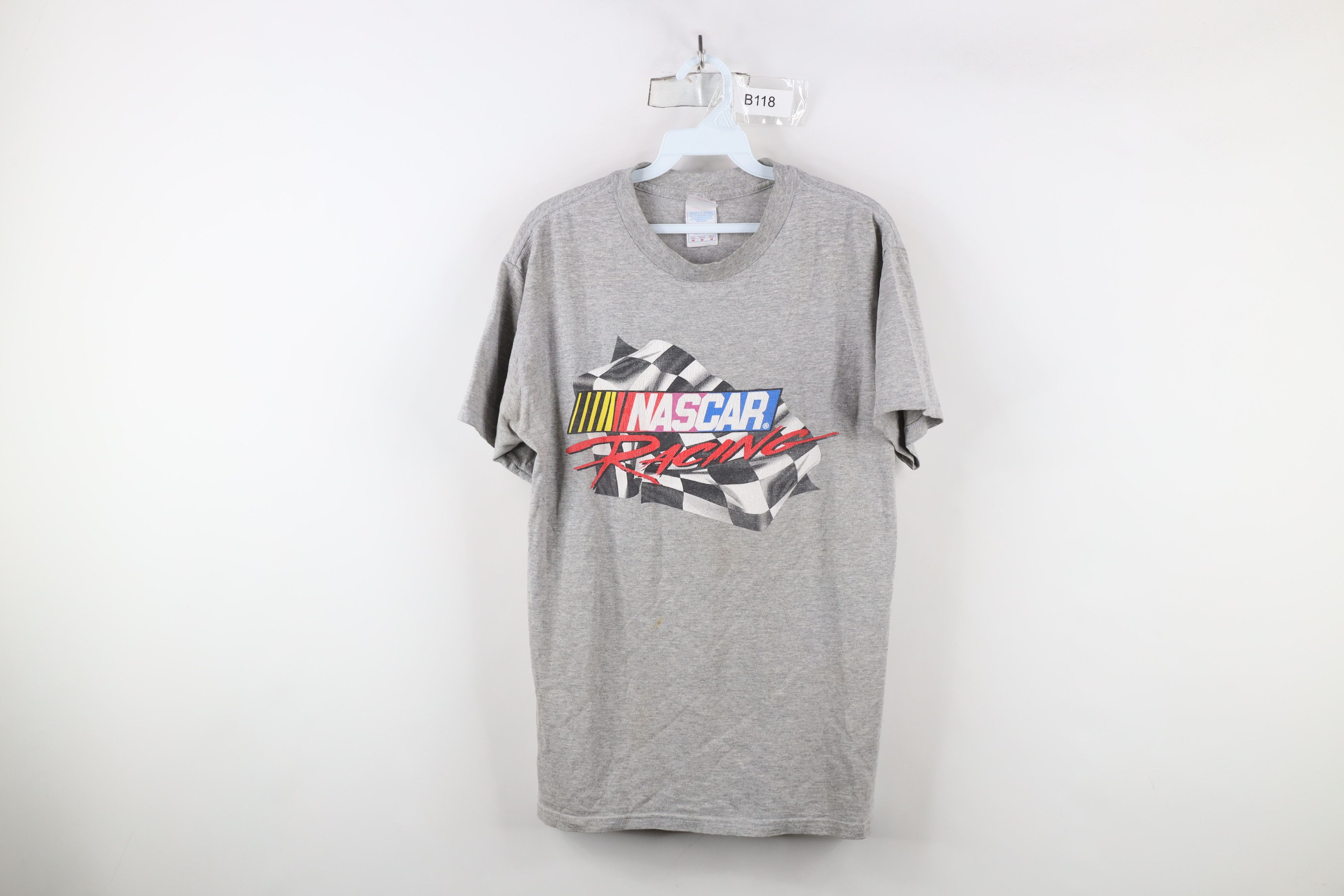 Vintage Vintage 90s Y2K NASCAR Racing Spell Out T-Shirt Gray Size US M / EU 48-50 / 2 - 1 Thumbnail