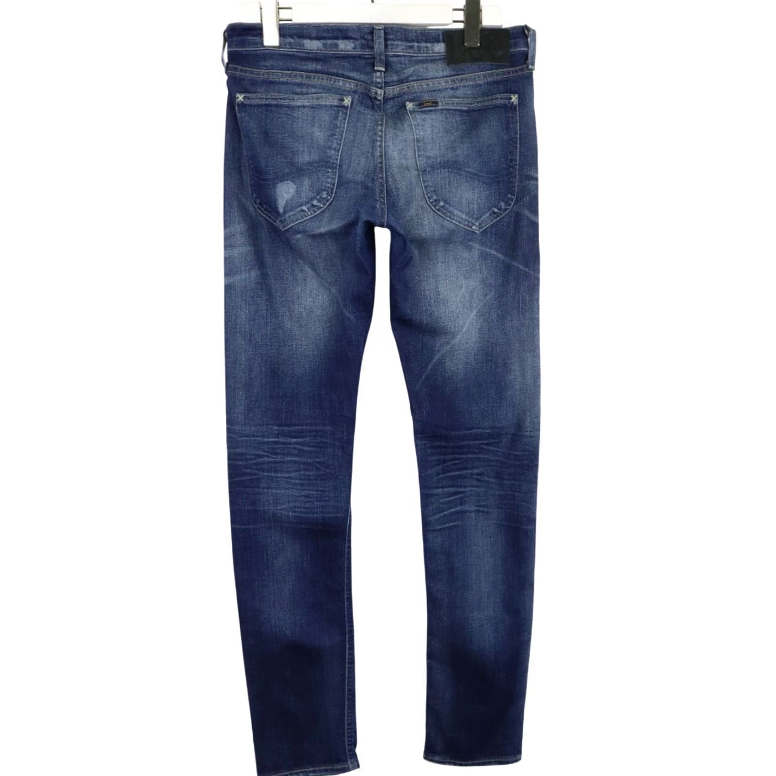Lee LEE Luke Jeans Men's Slim W31/L34 Zip Fly Stretch Distressed Blue 90% Cotton Denim Jeans Mens W31/L34 Slim Zip Fly Blocked Pockets - Size US 31 - 2 Thumbnail