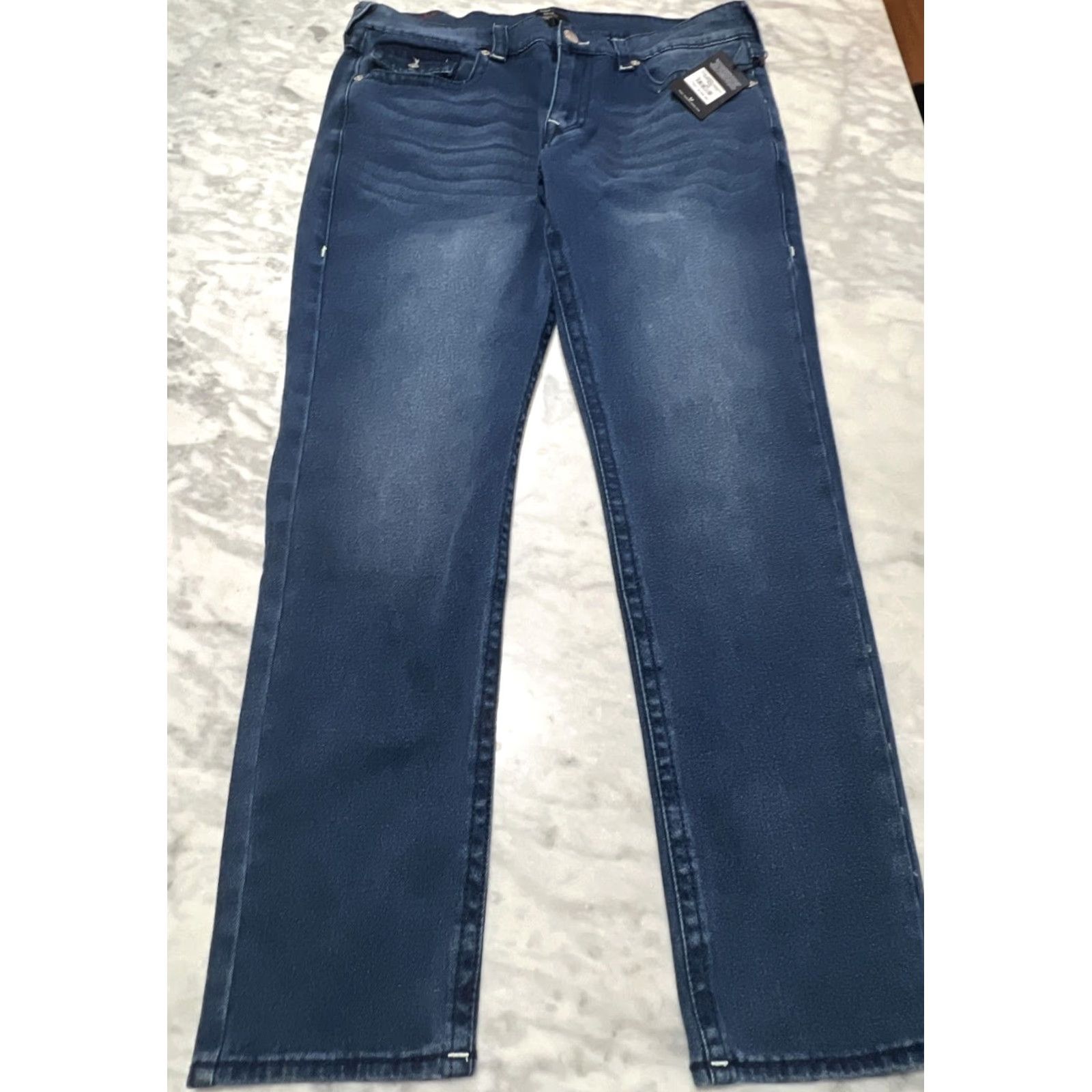 True Religion True Religion Geno Big T Flap Slim Jeans Men 38 Medium Rustic Barn Wash NWT Size US 38 / EU 54 - 2 Thumbnail