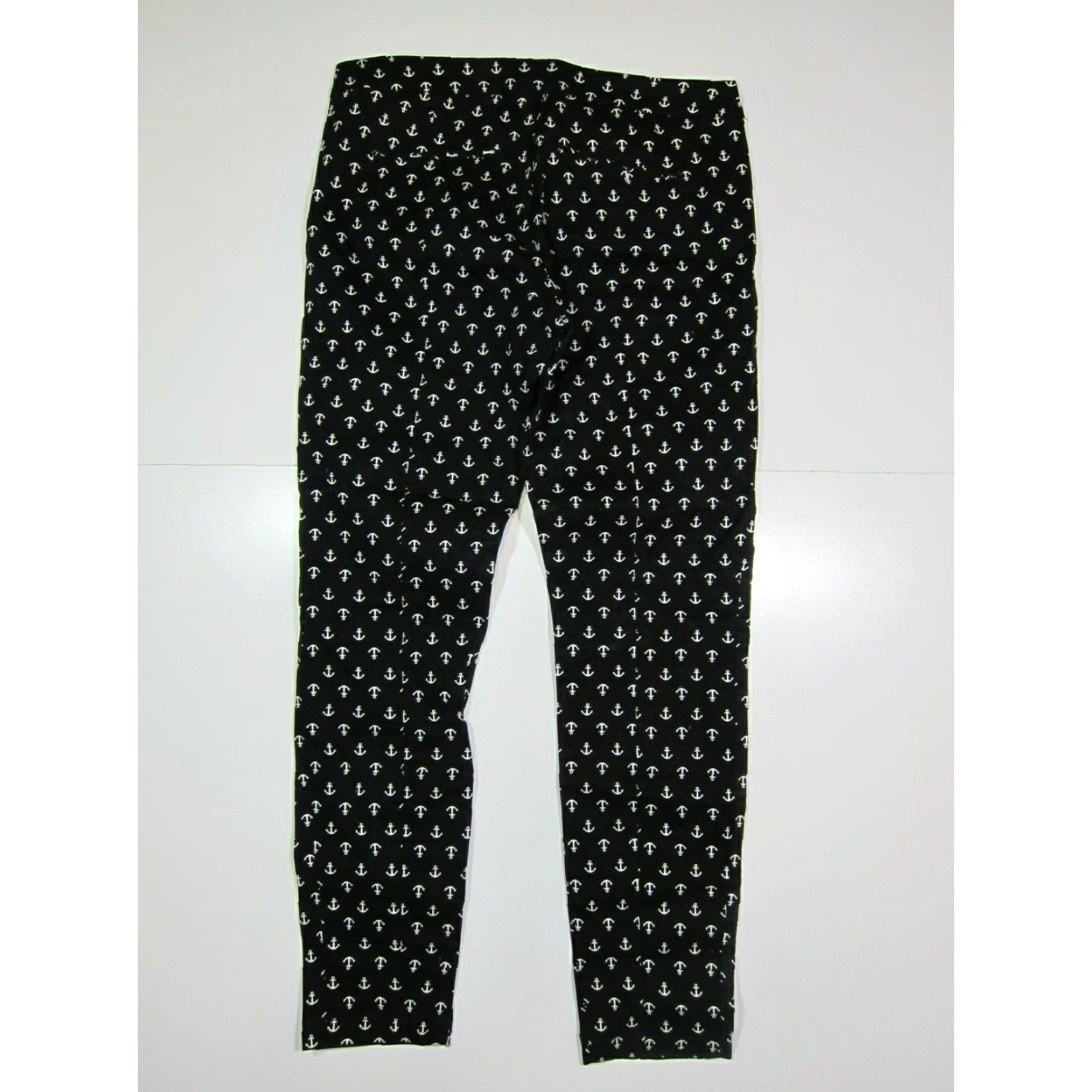 Gap Gap Cotton Stretch Black White Boat Anchor Super Skinny Chino Pant Women Size 04 Size 27" / US 4 / IT 40 - 8 Thumbnail