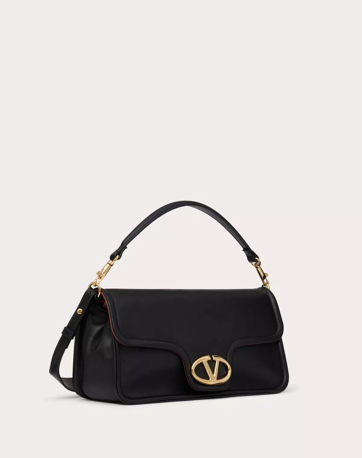 Valentino oc11z0725 Size:OS/1960 Nappa Leather Shoulder Bag in Black Size ONE SIZE - 2 Thumbnail