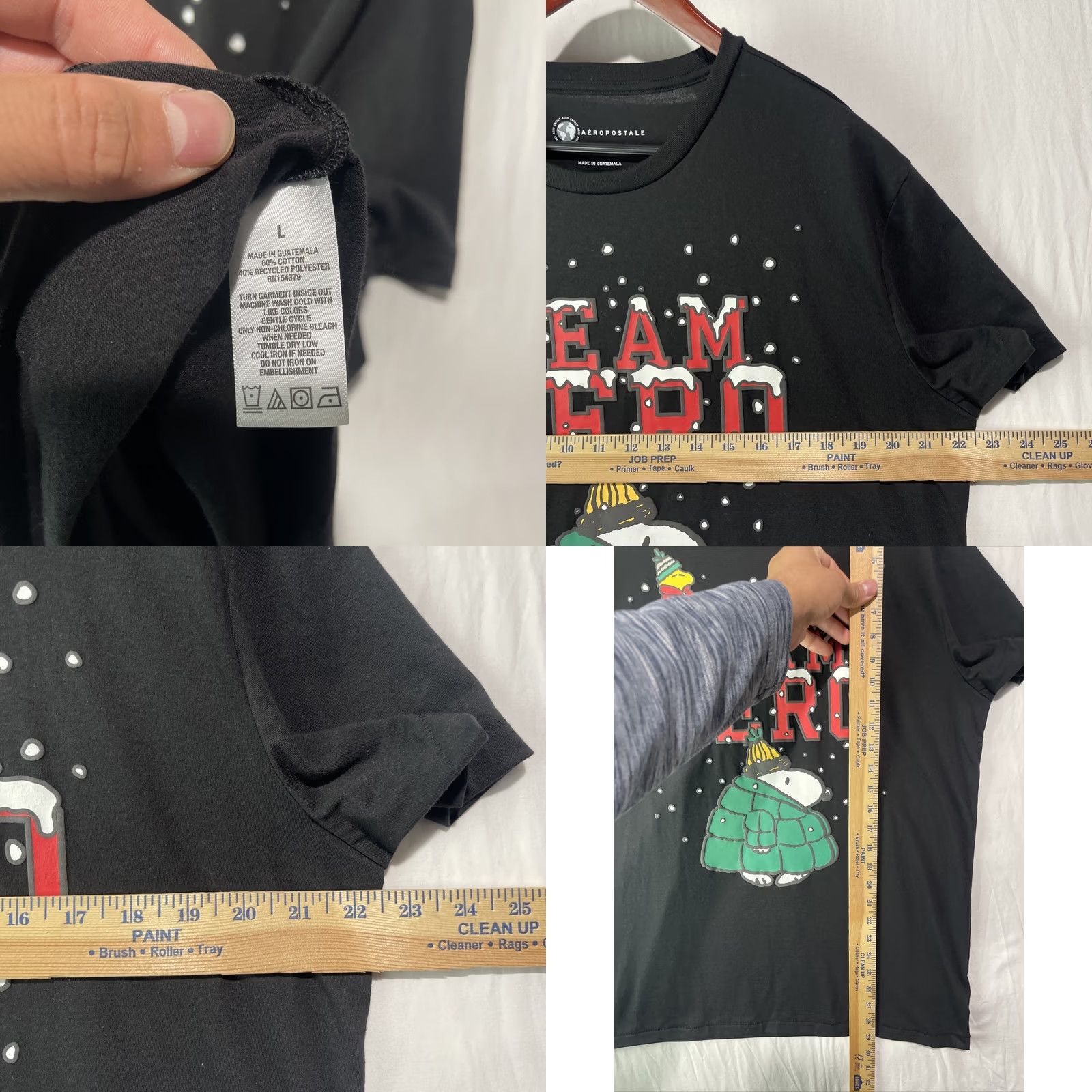 Aeropostale Snoopy Shirt Mens Large Peanuts Woodstock Aeropostale Holidays Christmas Adult Size US L / EU 52-54 / 3 - 8 Thumbnail