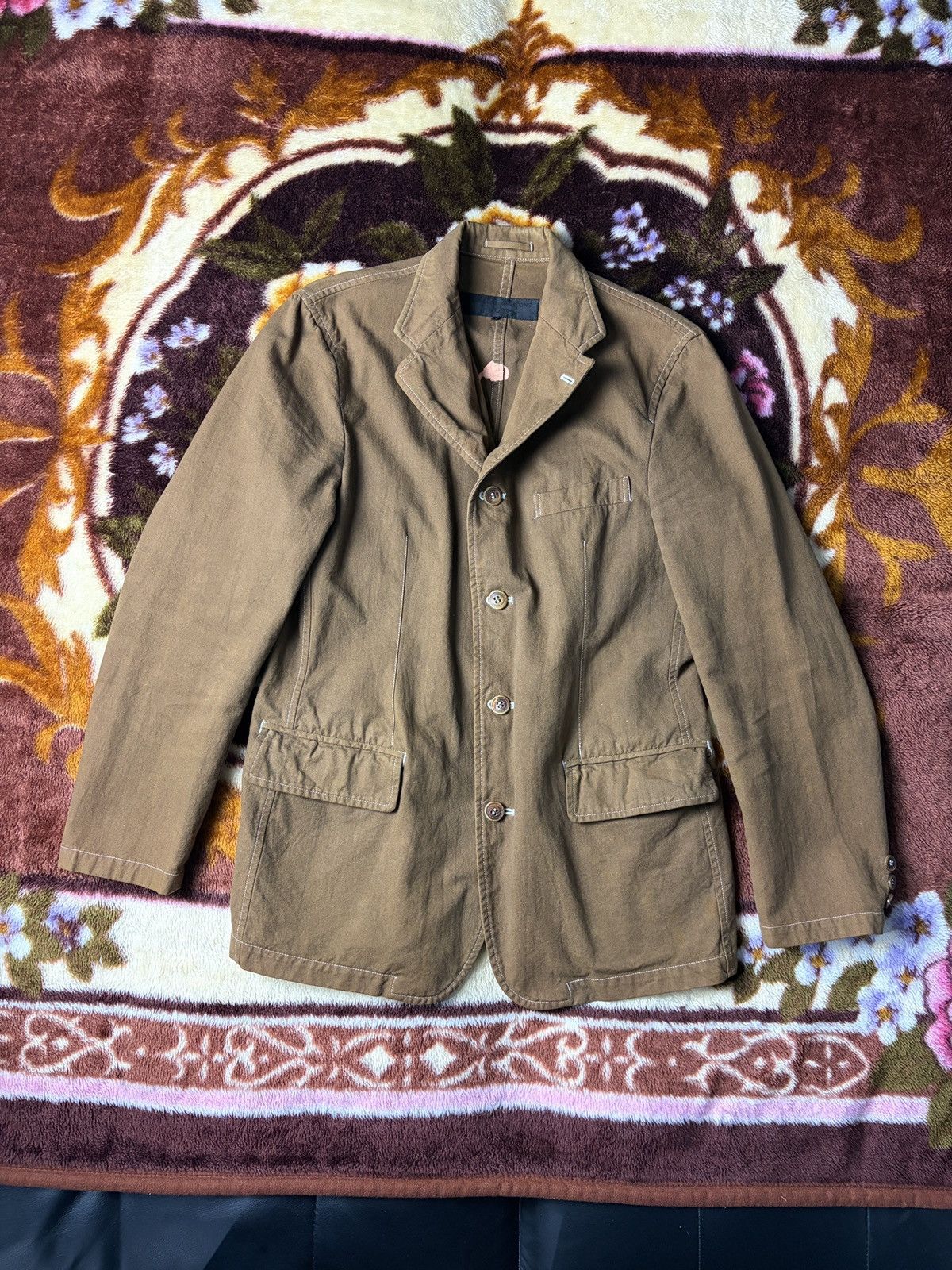 Comme des Garcons Homme CDGH 2002 - Brown Suit Jacket Size US S / EU 44-46 / 1 - 2 Thumbnail