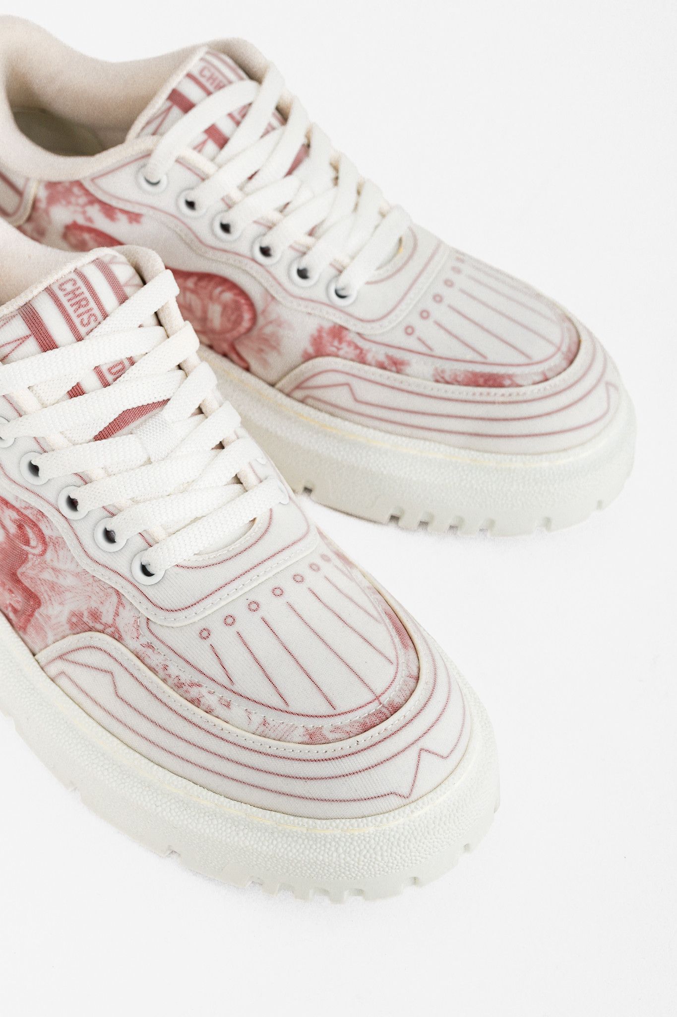 Dior Dior Addict Toile de Jouy Neoprene Low-Top Sneakers Size US 6.5 / IT 36.5 - 6 Thumbnail