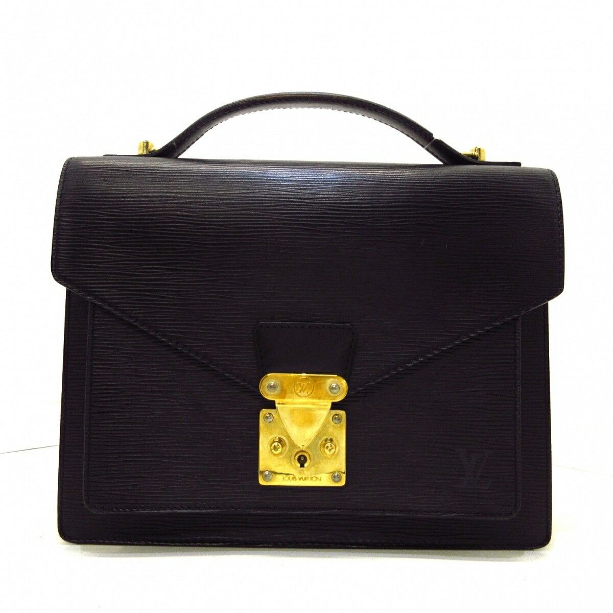 Louis Vuitton Monceau Epi Leather Handbag Black