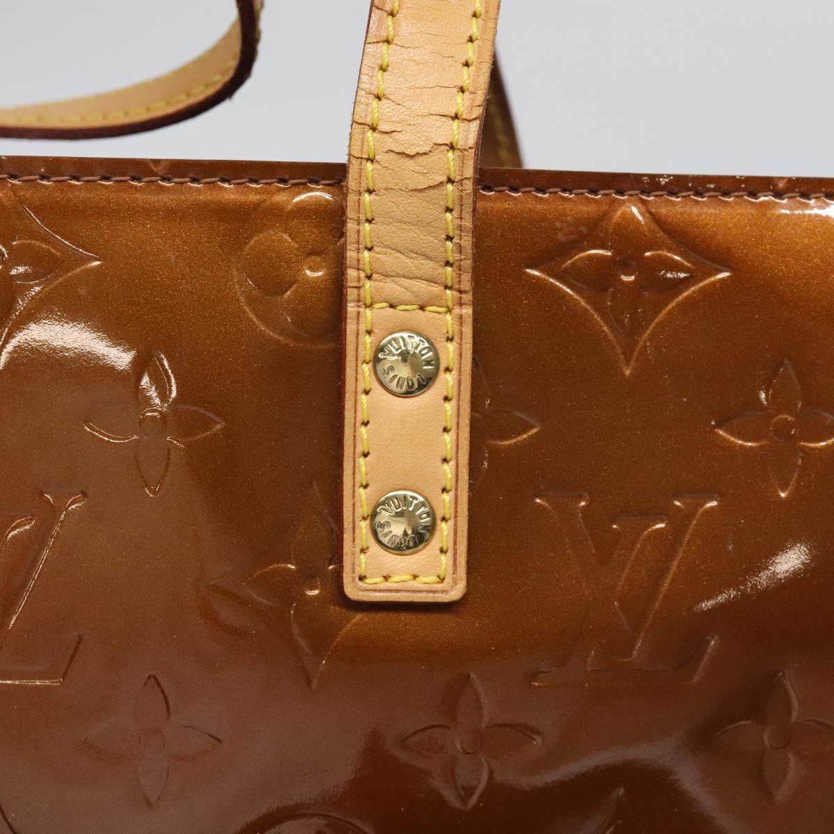 Louis Vuitton LOUIS VUITTON Monogram Vernis Reade MM Hand Bag Bronze Size ONE SIZE - 10 Thumbnail