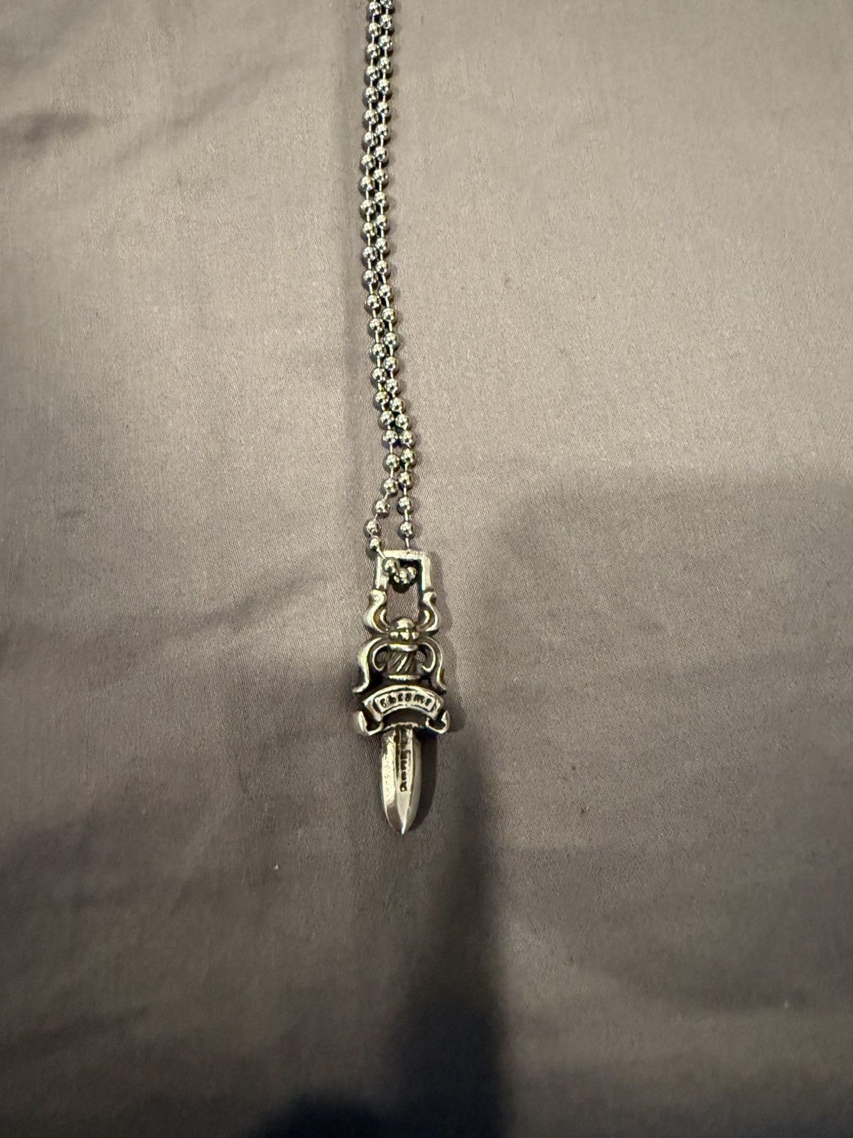 Chrome Hearts Chrome Hearts #10 Large Dagger Zipper Pendant Silver
