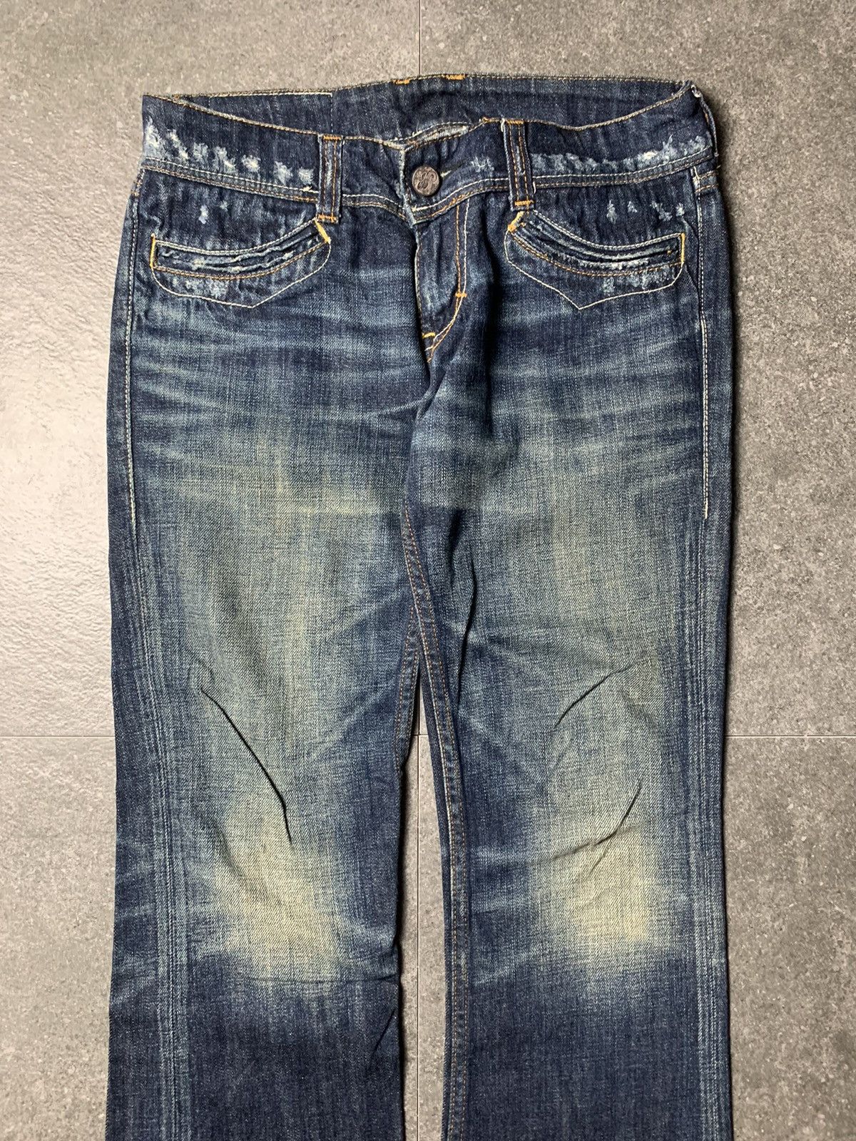 Japanese Brand 2000s RNA Japan Mud Washed Bootcut Jeans Size US 27 - 3 Thumbnail