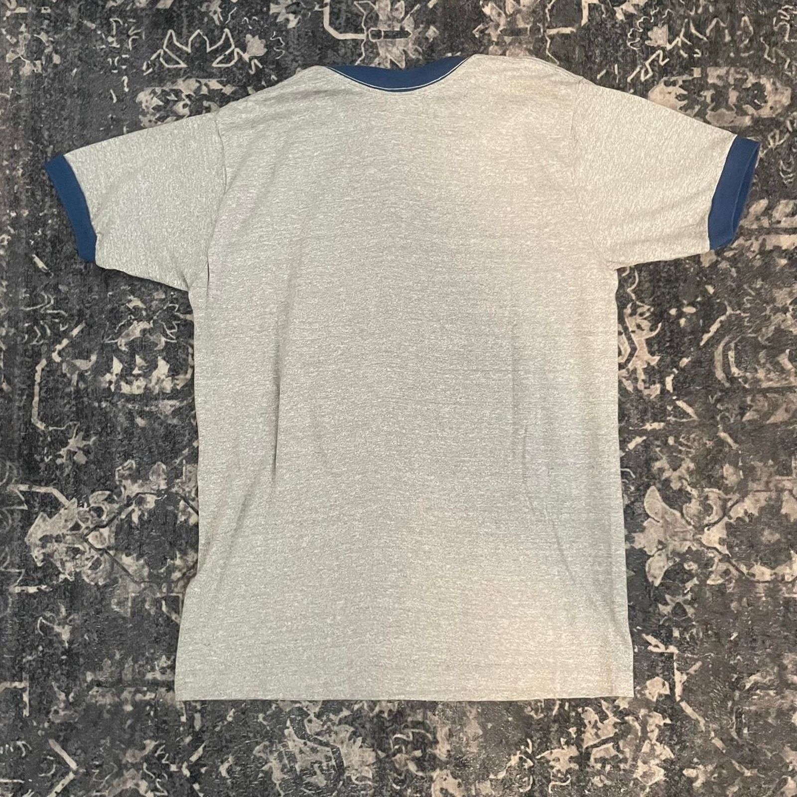 Vintage 70s 80s vintage single stitch grey ringer tee tees iron-on Size US S / EU 44-46 / 1 - 4 Thumbnail