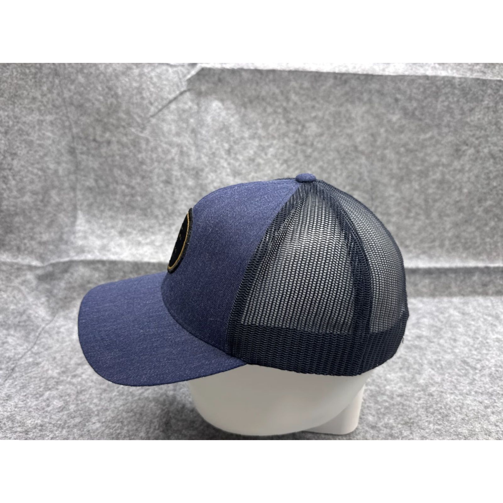 Rip Curl RIP CURL Hat Cap Snap Back Adult Blue Denim Look Trucker Polyester Wool Blend Size ONE SIZE - 4 Thumbnail