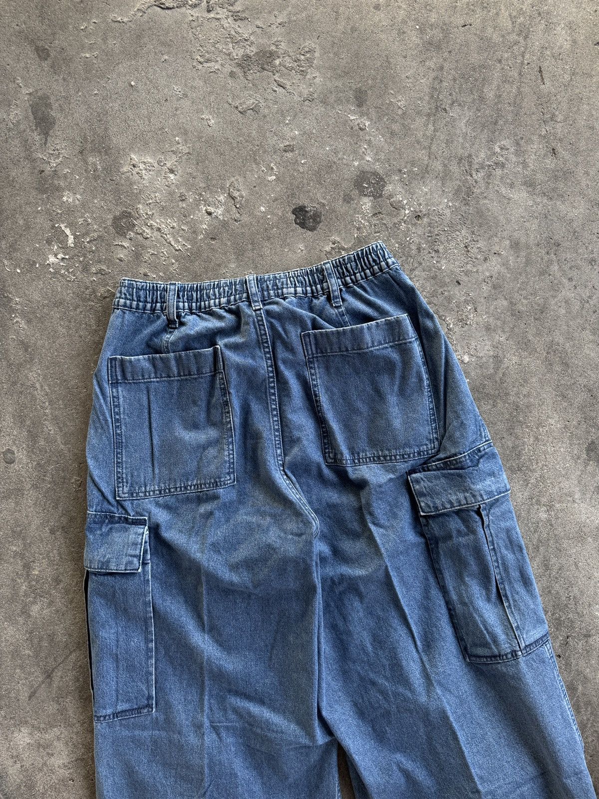 GU GU Super Wide Cargo Ballon Denim Pants Size US 30 / EU 46 - 9 Thumbnail