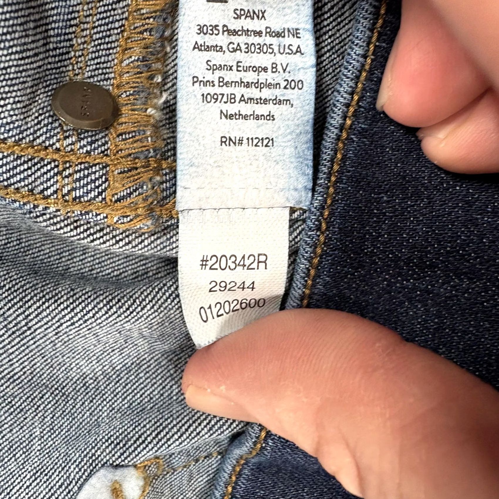 Spanx VINTAGE Spanx Pull On Skinny Jeans Womens Medium Dark Wash Blue Mid Rise Stretch Denim Size 32" / US 10 / IT 46 - 6 Thumbnail