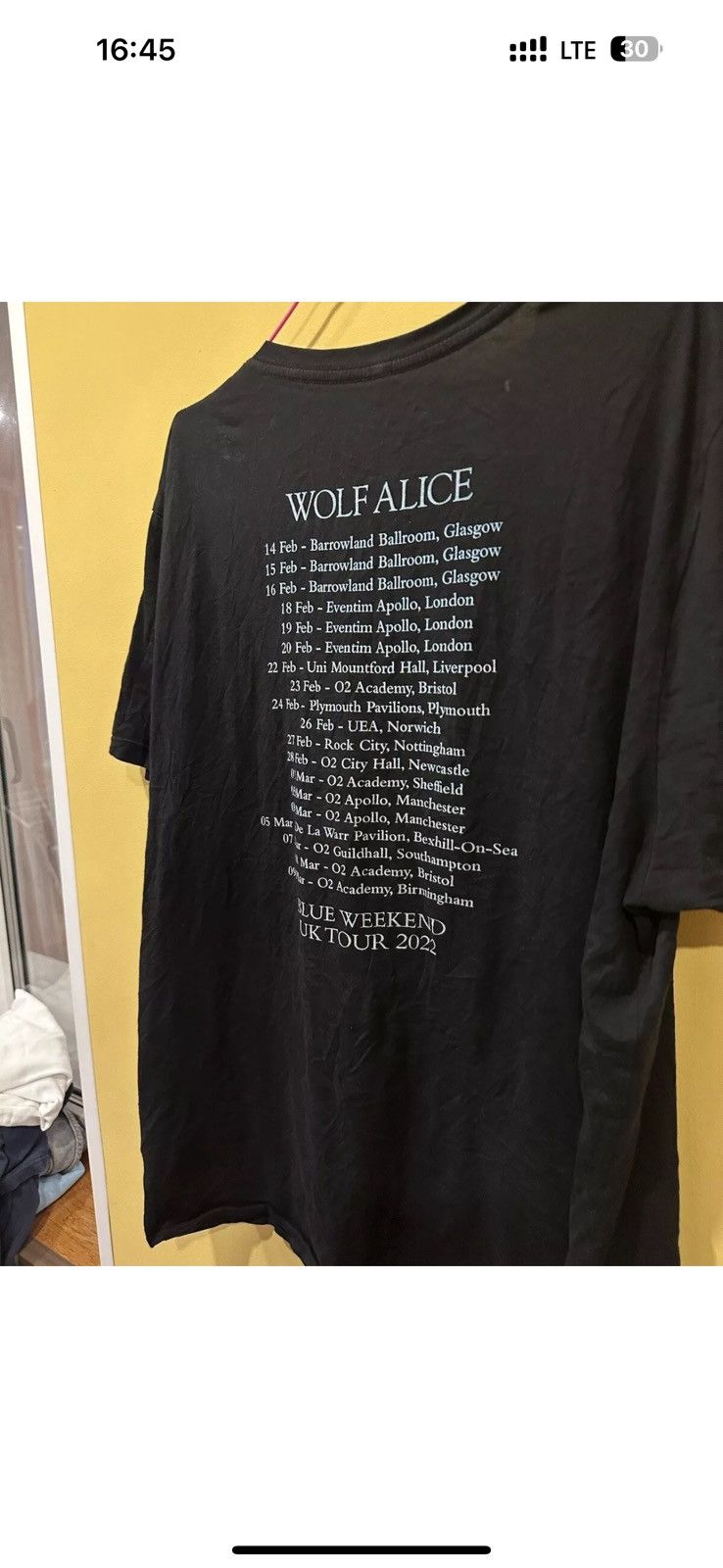 Other Wolf Alice Shirt Mens Black 2022 Tour Concert Band Weekend Size US L / EU 52-54 / 3 - 6 Thumbnail