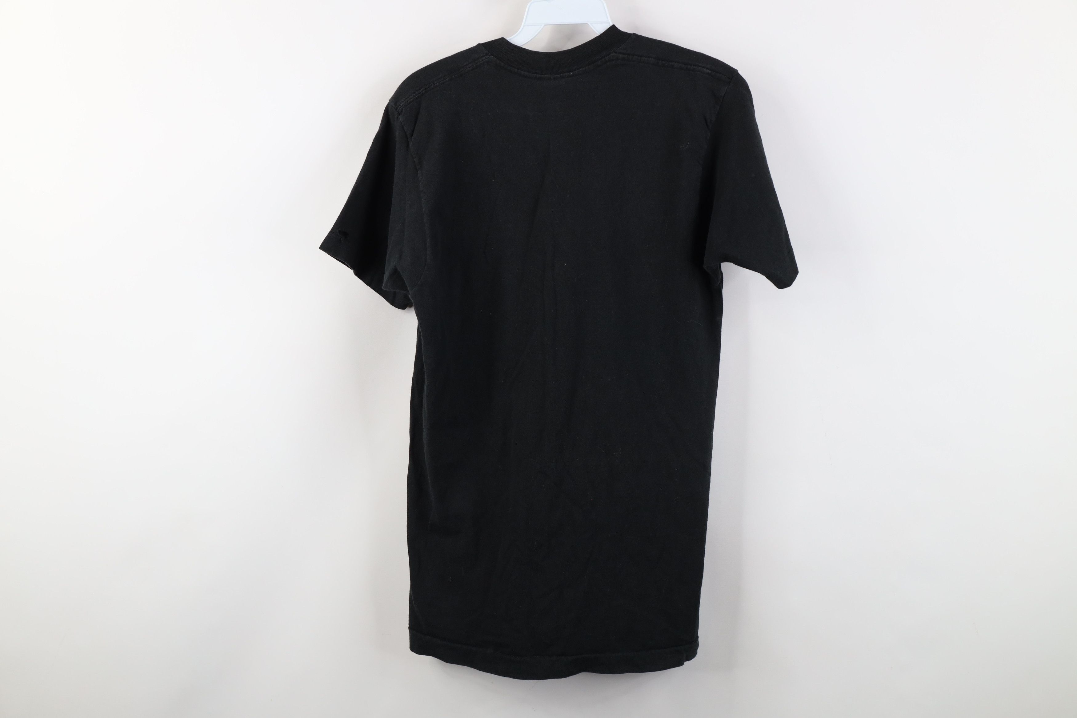 Vintage Vintage 90s Streetwear Blank Cotton T-Shirt Black Pocket USA Size US M / EU 48-50 / 2 - 14 Thumbnail
