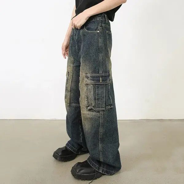 Jean VIBE Multi Pocket Retro Blue Baggy Jeans Size US 30 / EU 46 - 5 Thumbnail